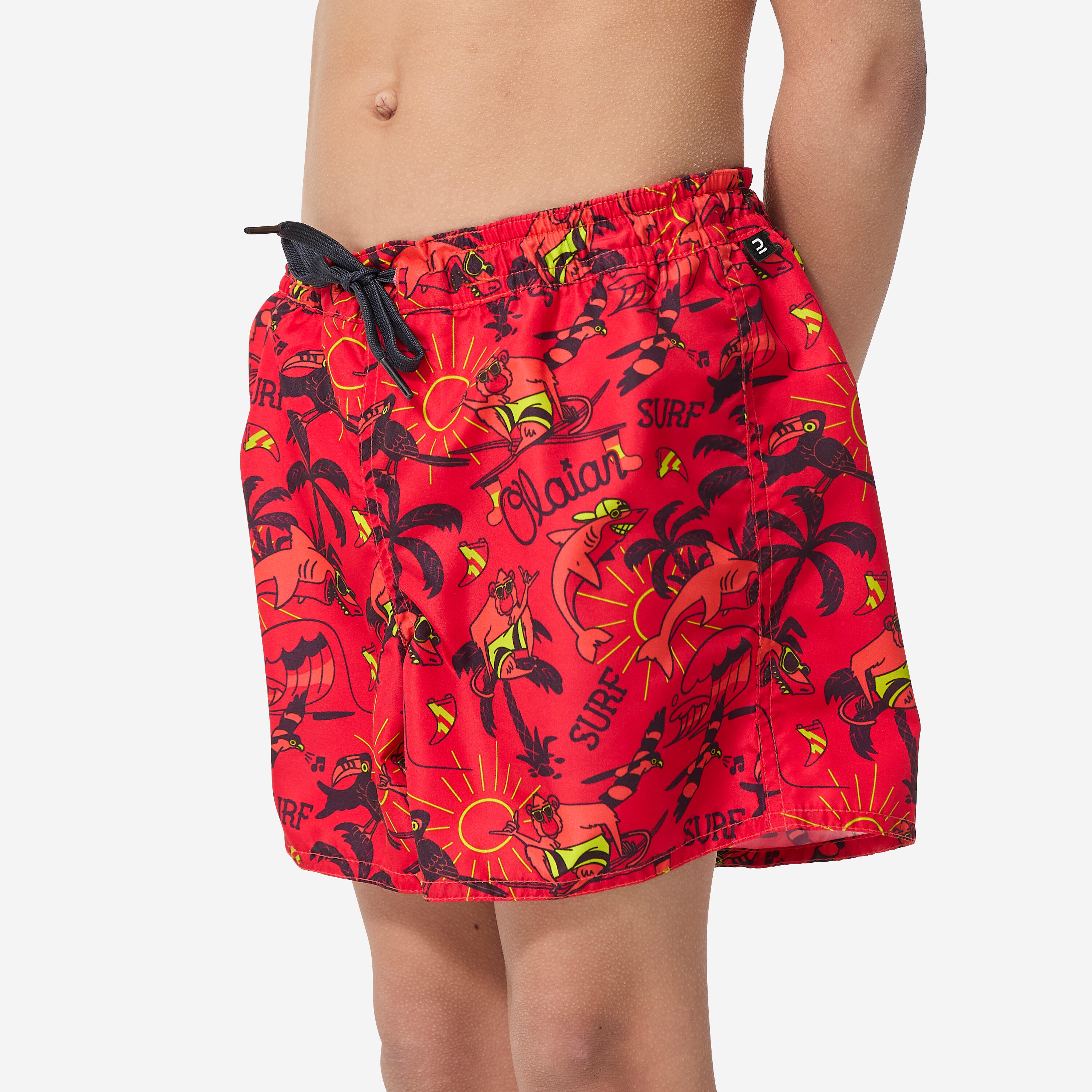 Boardshorts Jungen 100 Happysurf rot