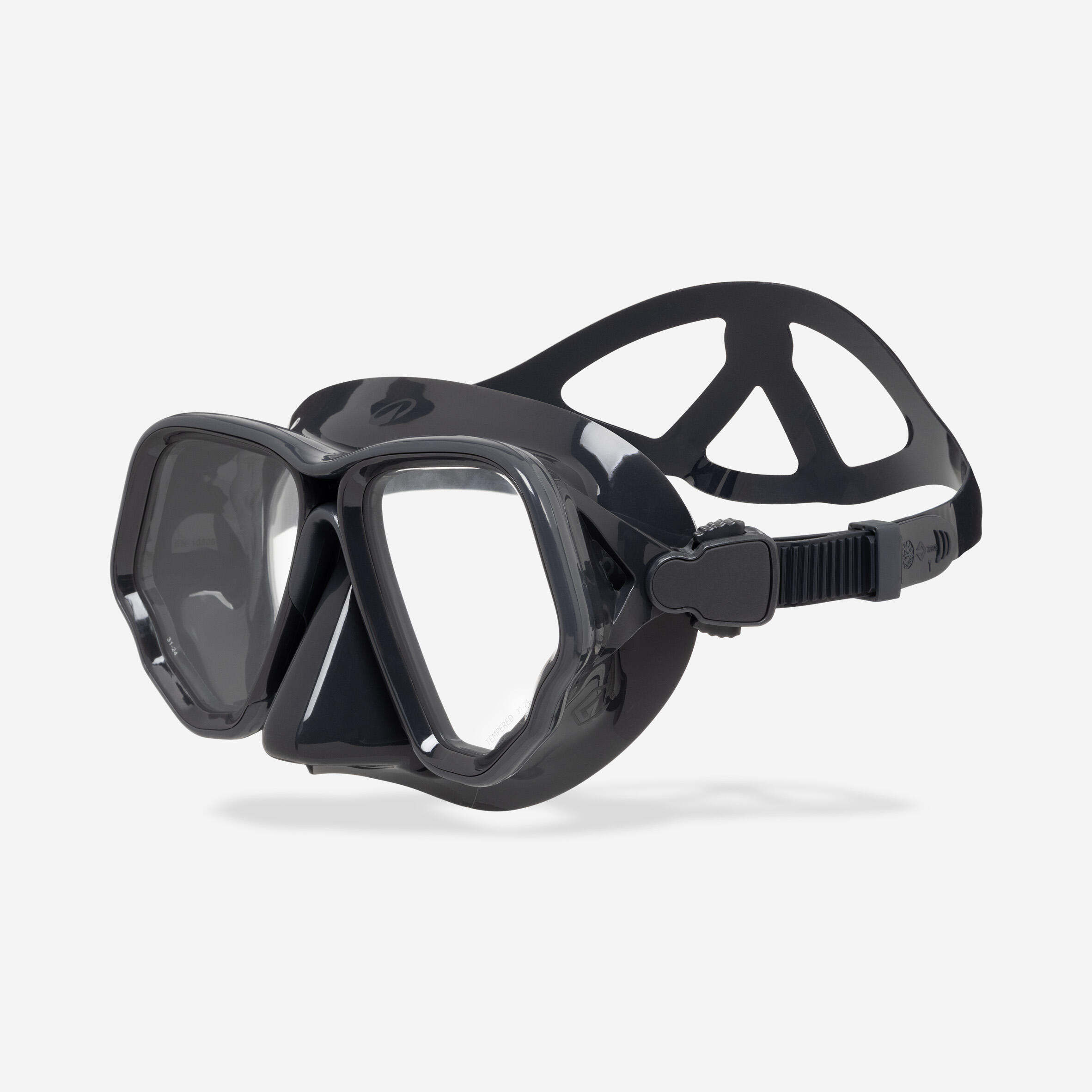Tauchmaske Anti-Beschlag 500 Dual schwarz/grau