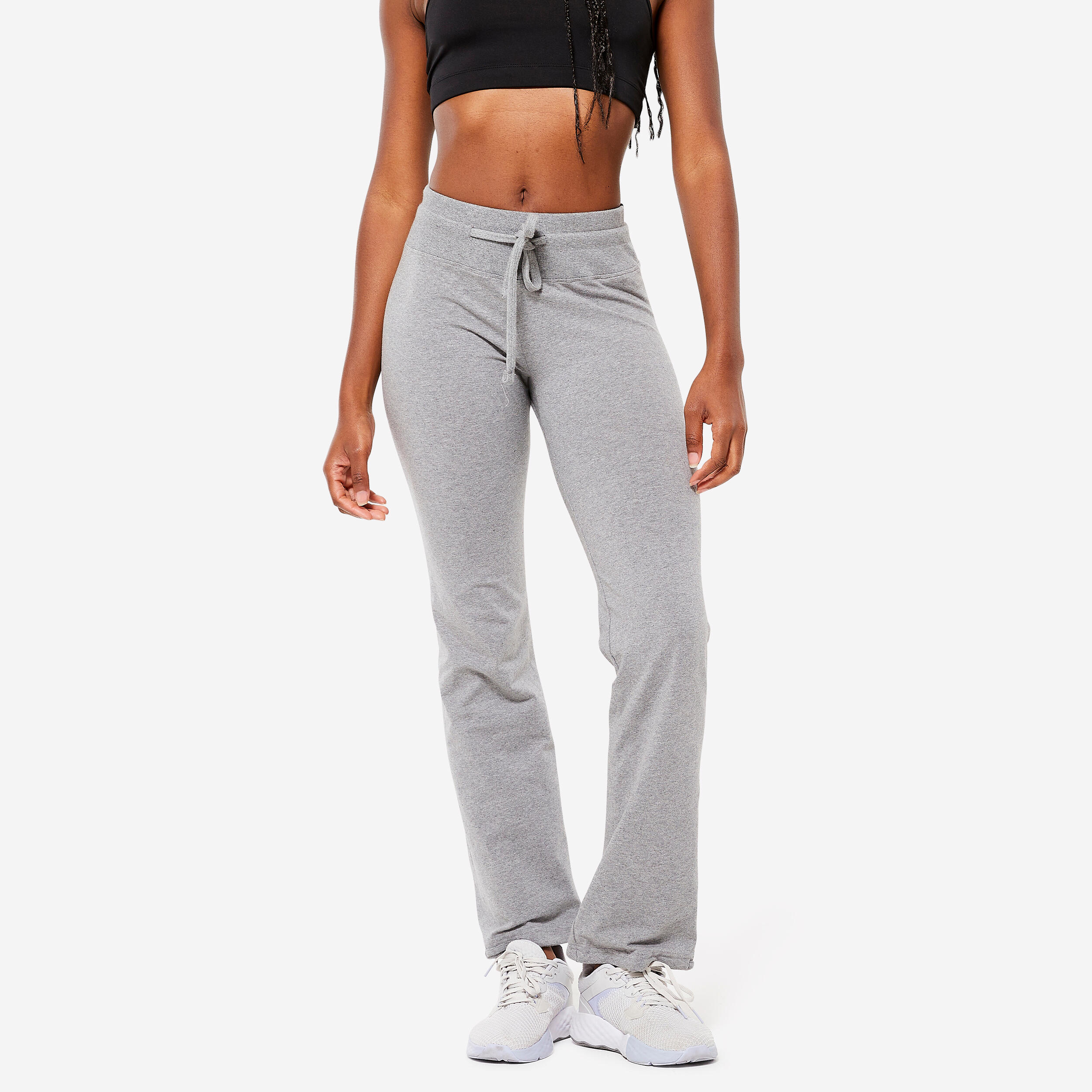 Leggings Damen gerade verengbar - grau