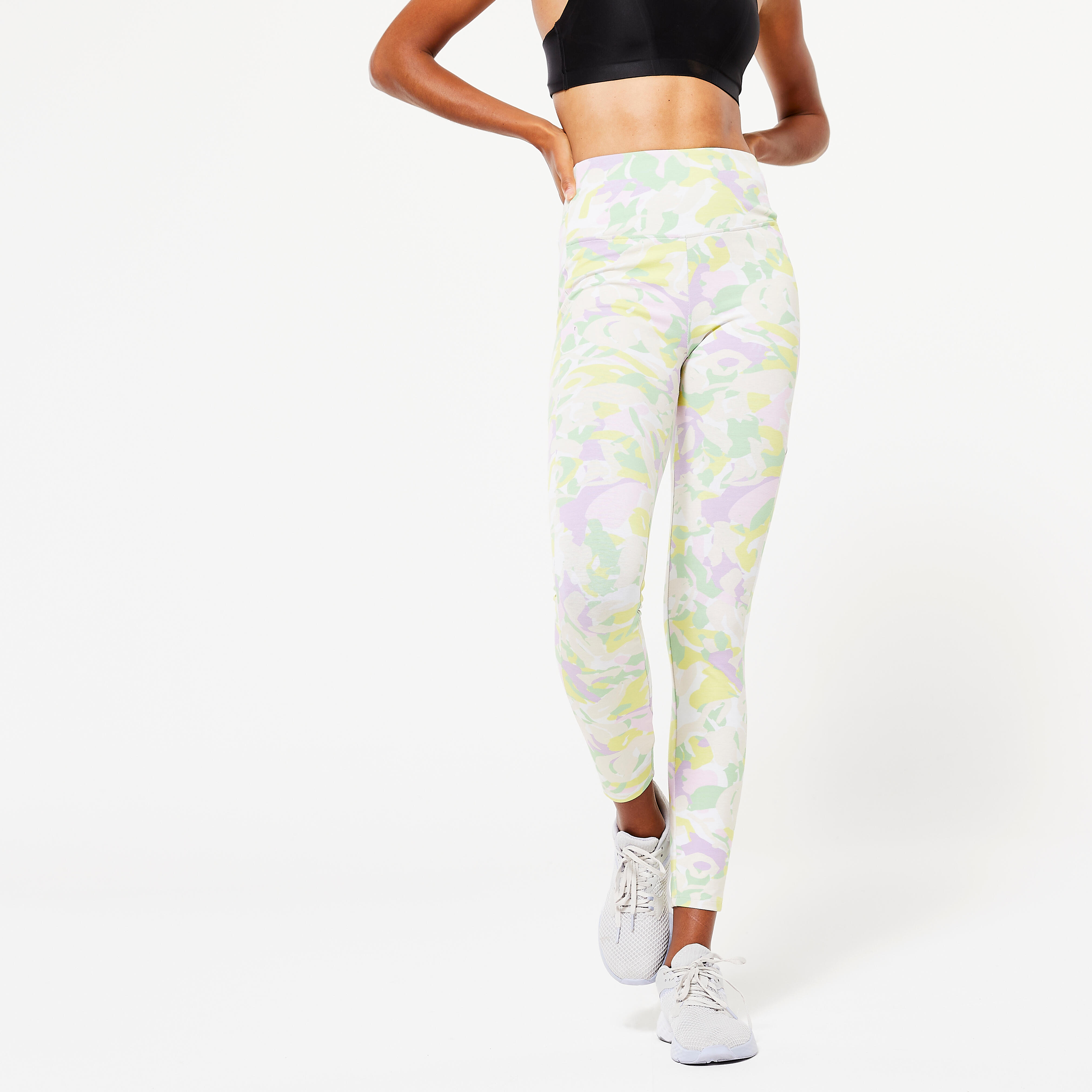 Leggings Damen figurformend - 520 blasslila bedruckt