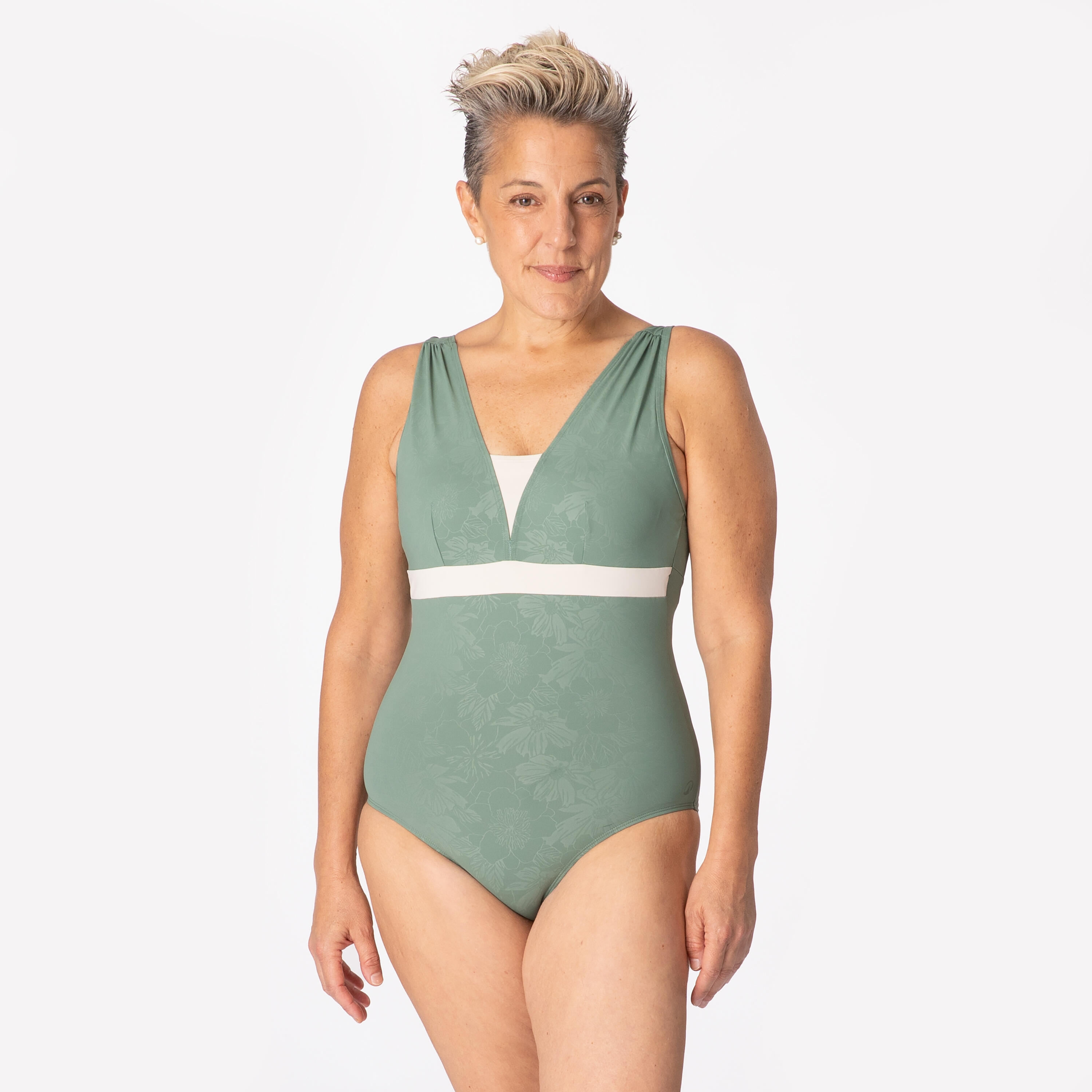 Badeanzug Damen kompatibel mit Brustprothese - Aquakokoon grün