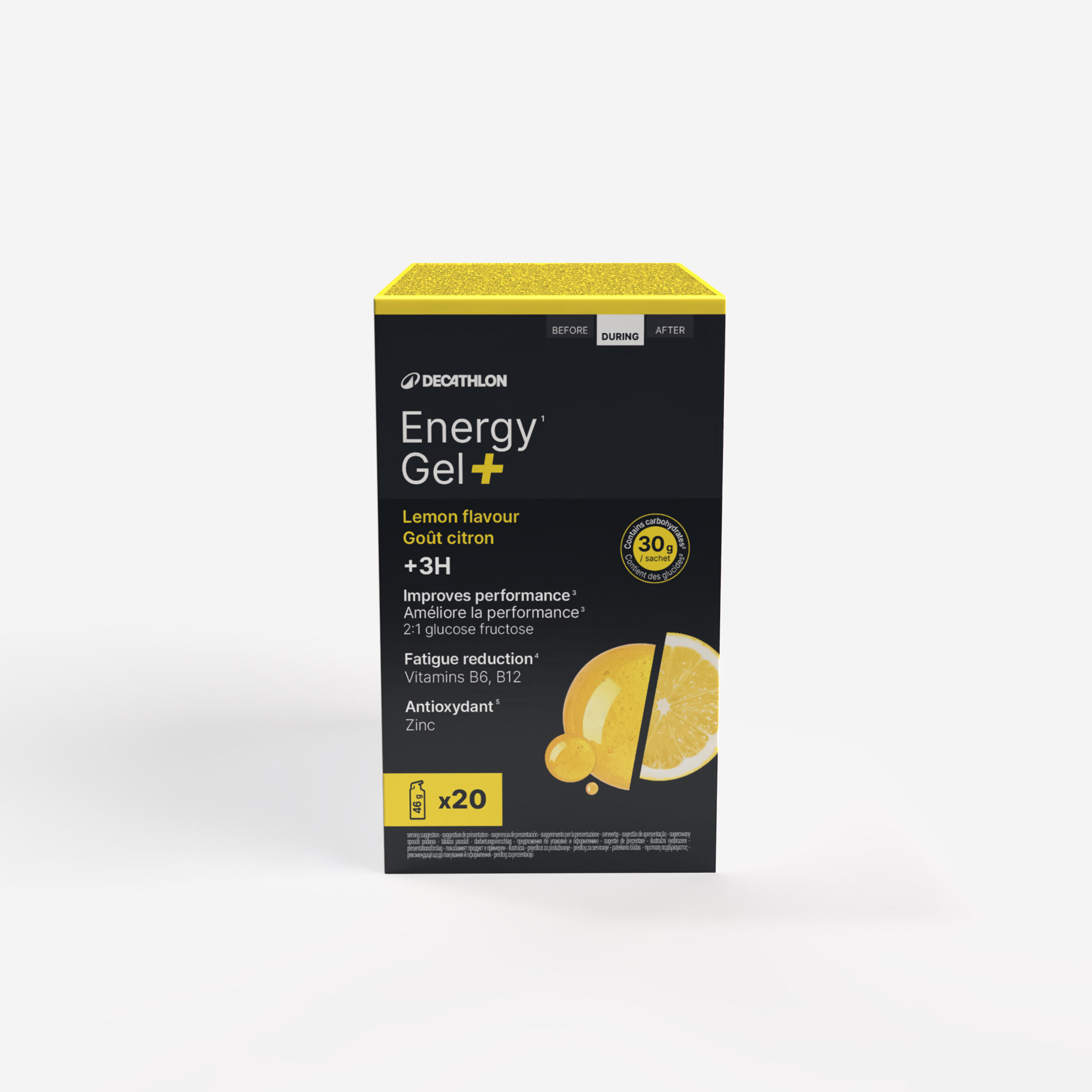 Energy Gel+ Zitrone 20 St. für Belastungen über 3 Stunden