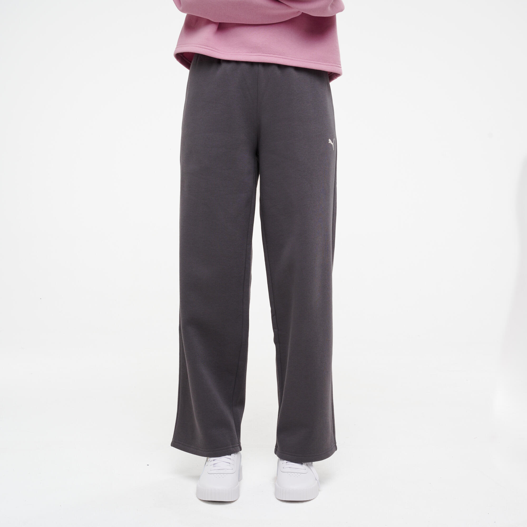 PUMA Jogginghose Damen gerader Schnitt - grau