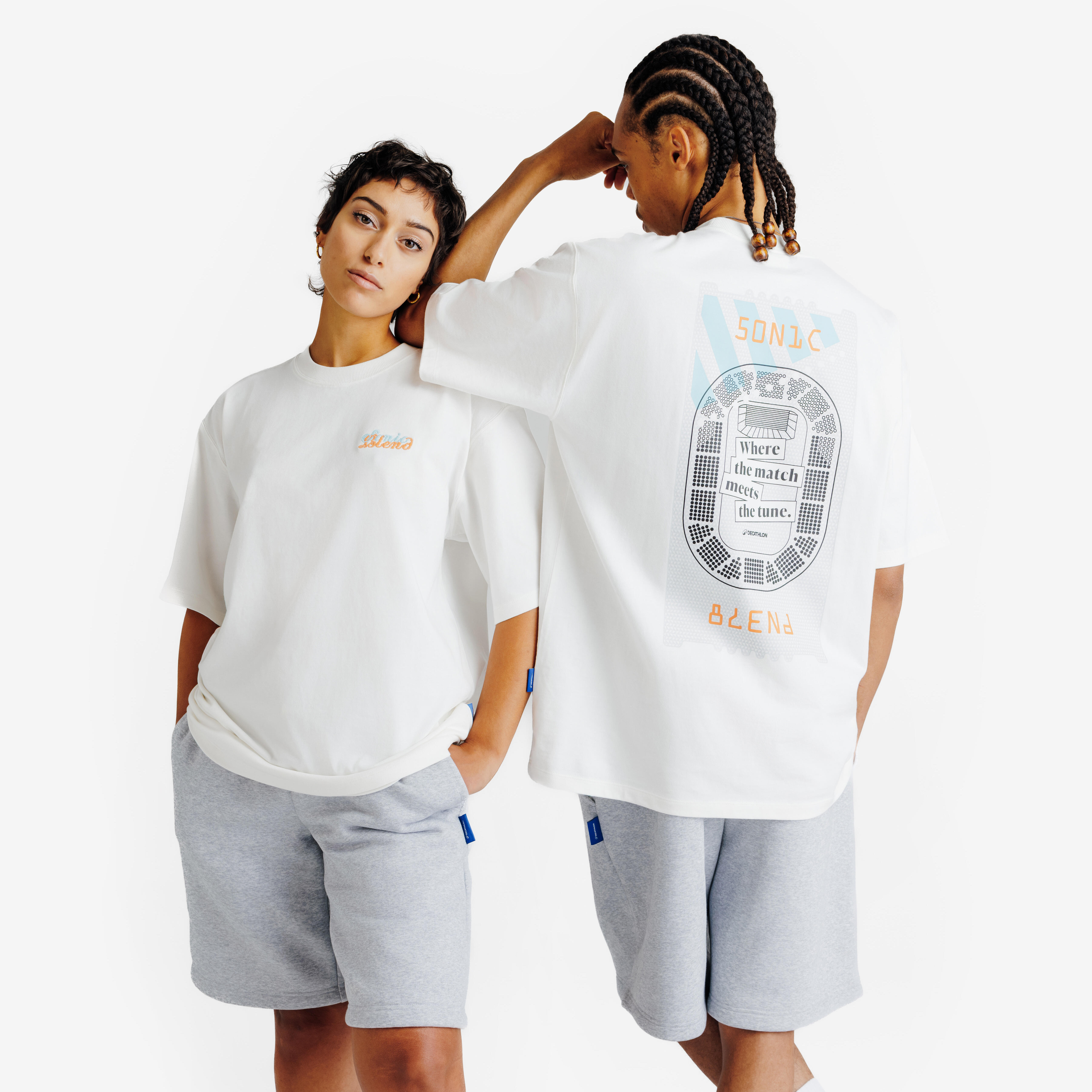 T-Shirt Damen/Herren Grafik - Elementals cremefarben
