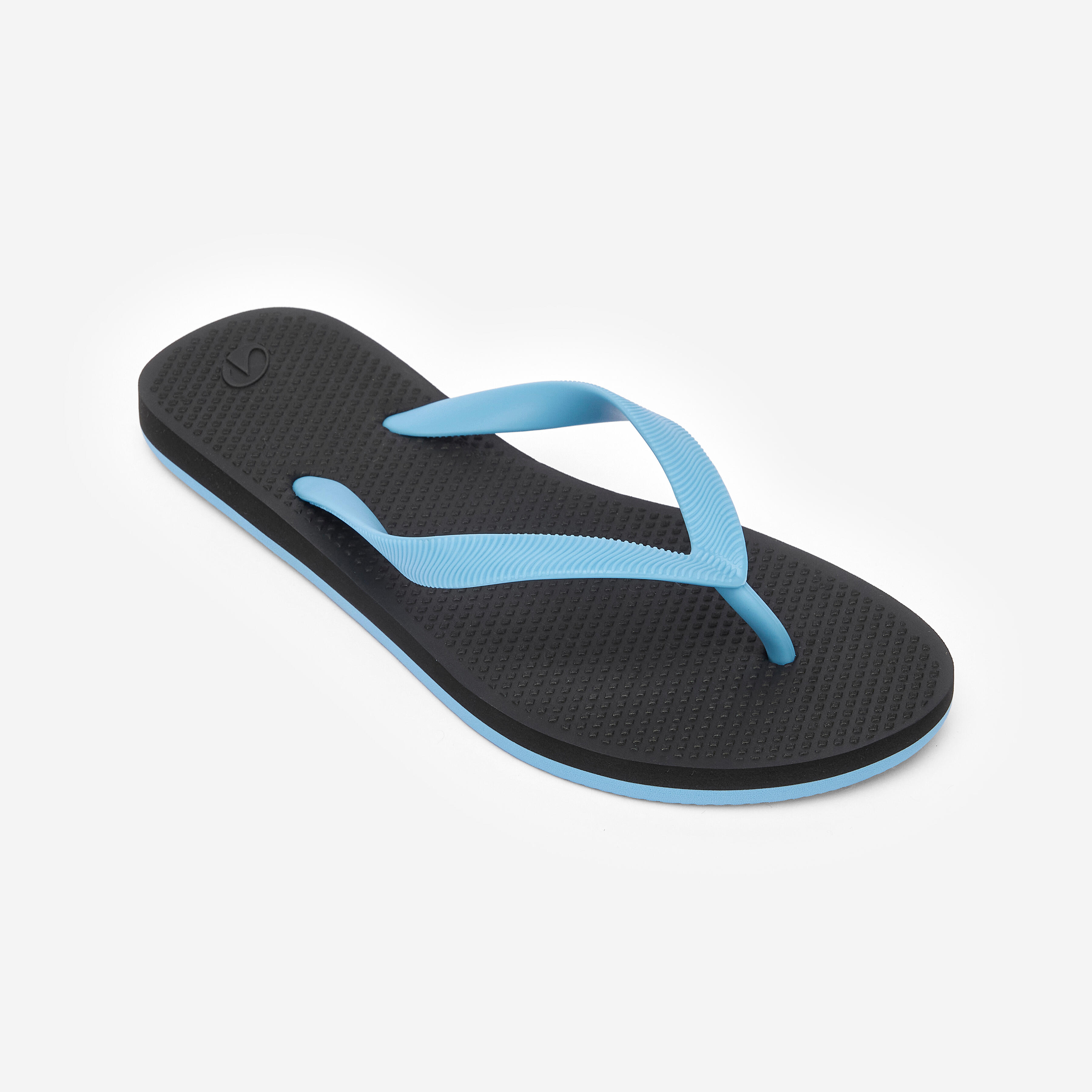 Zehensandalen Kinder 500 blau/schwarz