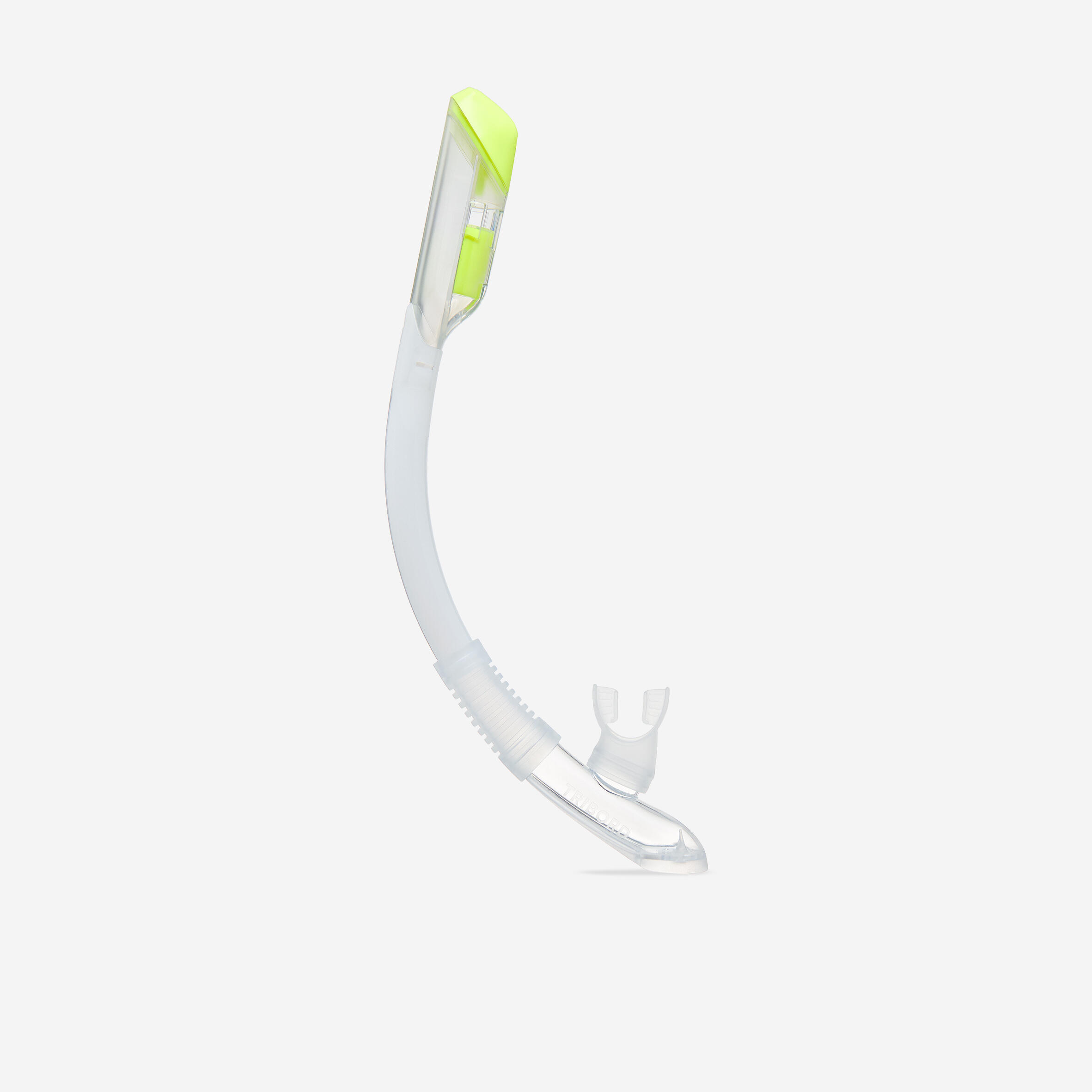 Schnorchel Kinder mit Drytop-Ventil transparent/gelb