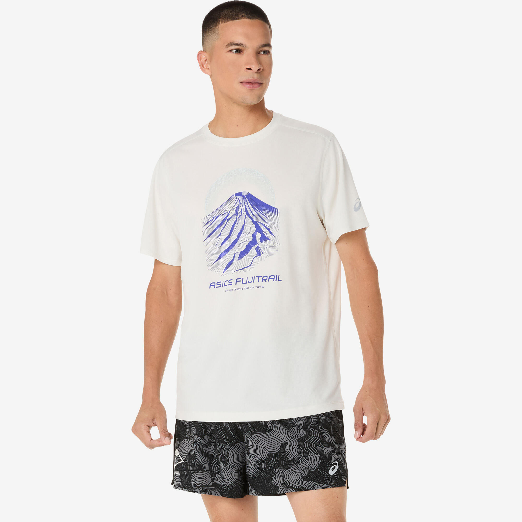 Laufshirt kurzarm Trailrunning Herren leicht atmungsaktiv Asics - Fujitrail