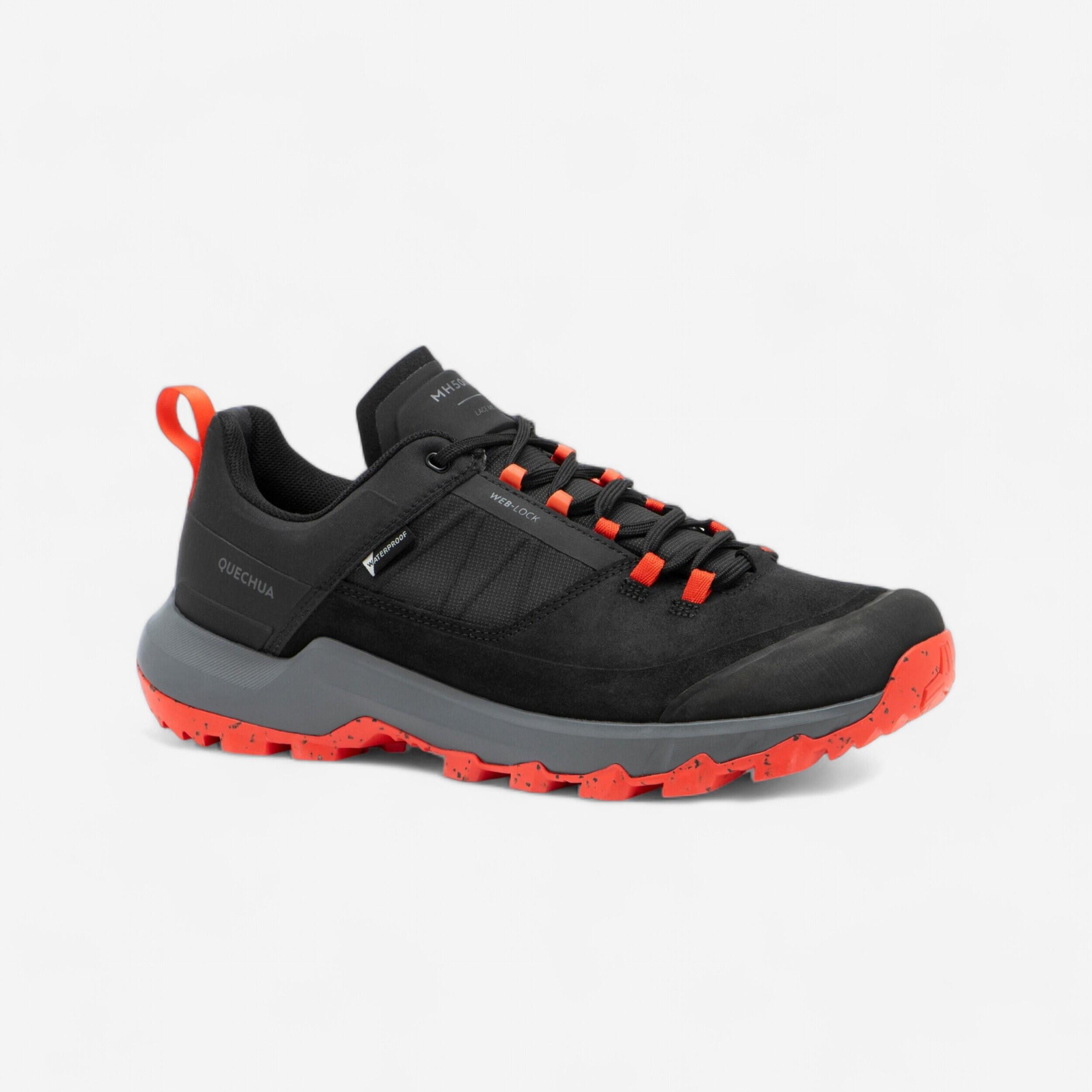 Wanderschuhe Herren wasserdicht - MH500 schwarz