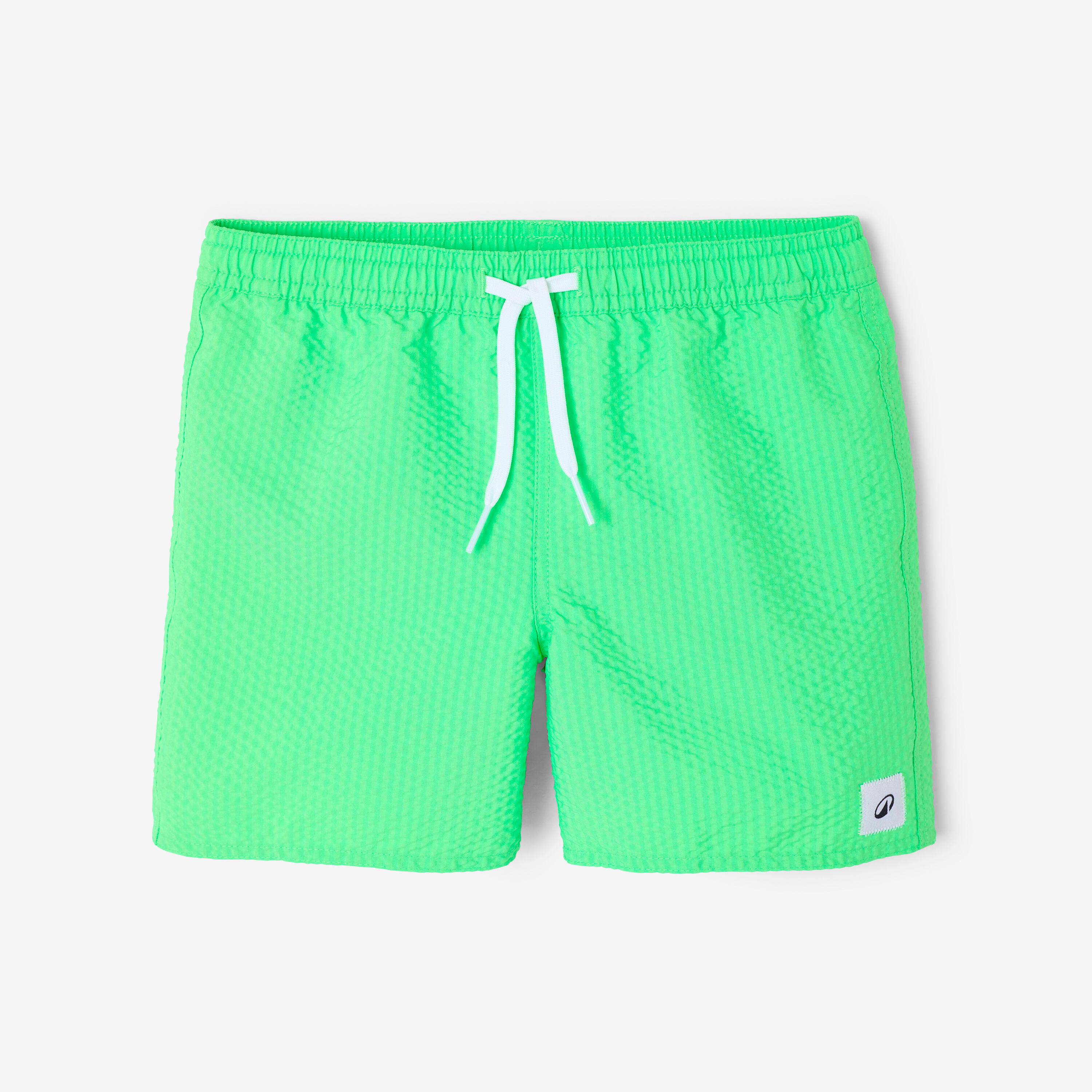 Boardshorts Kinder Strukturstoff 100 grün