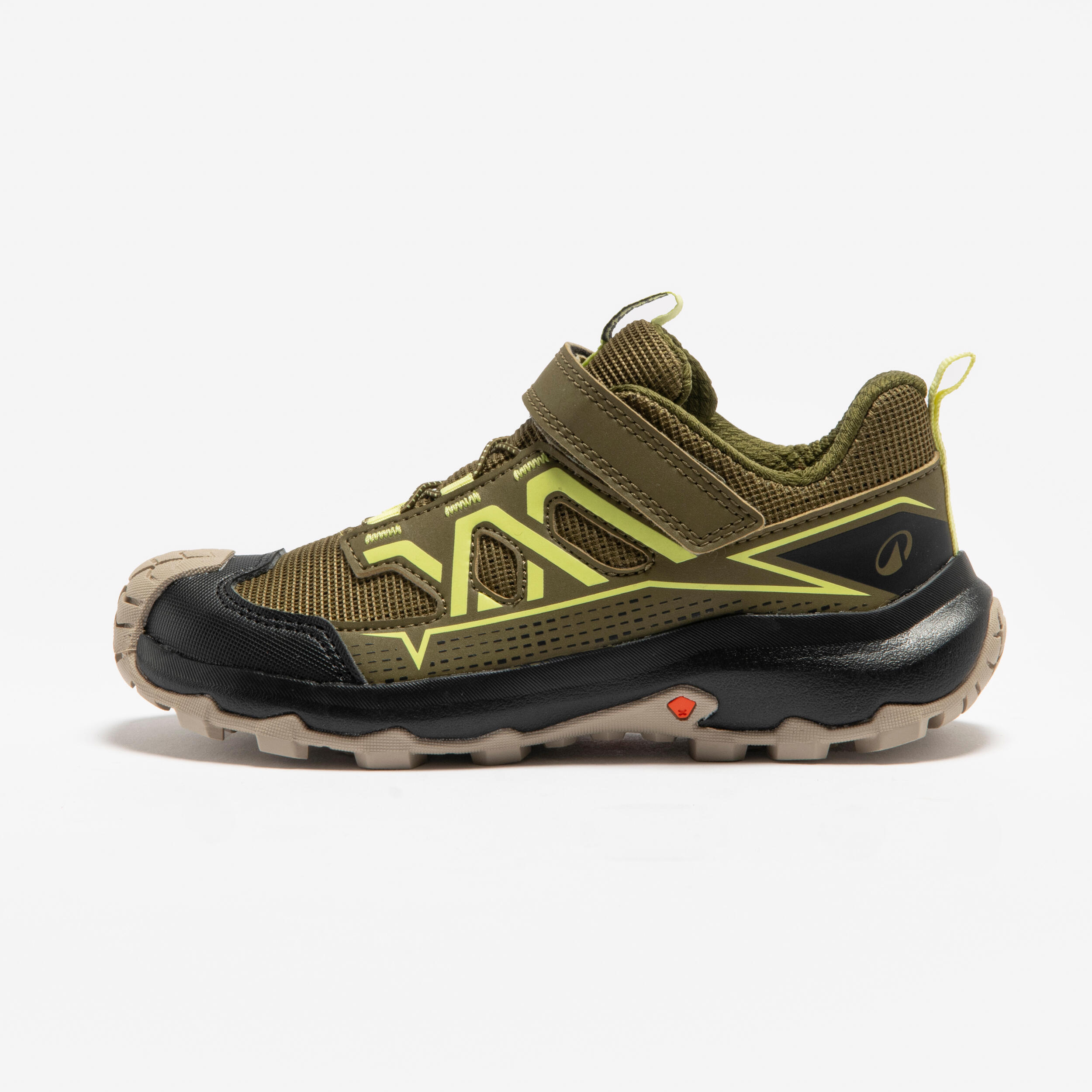 Wanderschuhe Kinder Gr. 24–34 Schnellschnürung Wandern - Crossrock khaki
