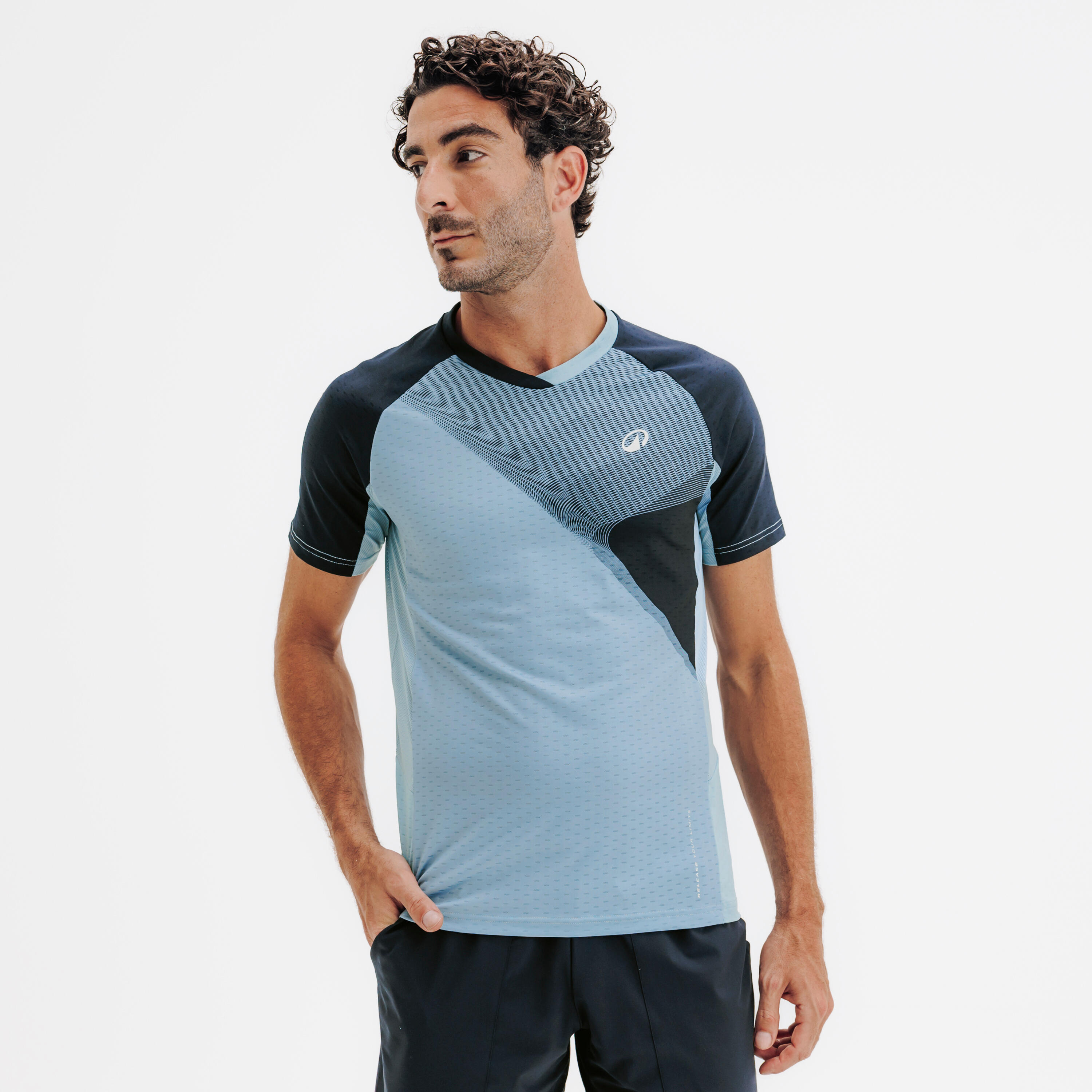 Herren Padel T-Shirt - PTS Light kurzarm blau