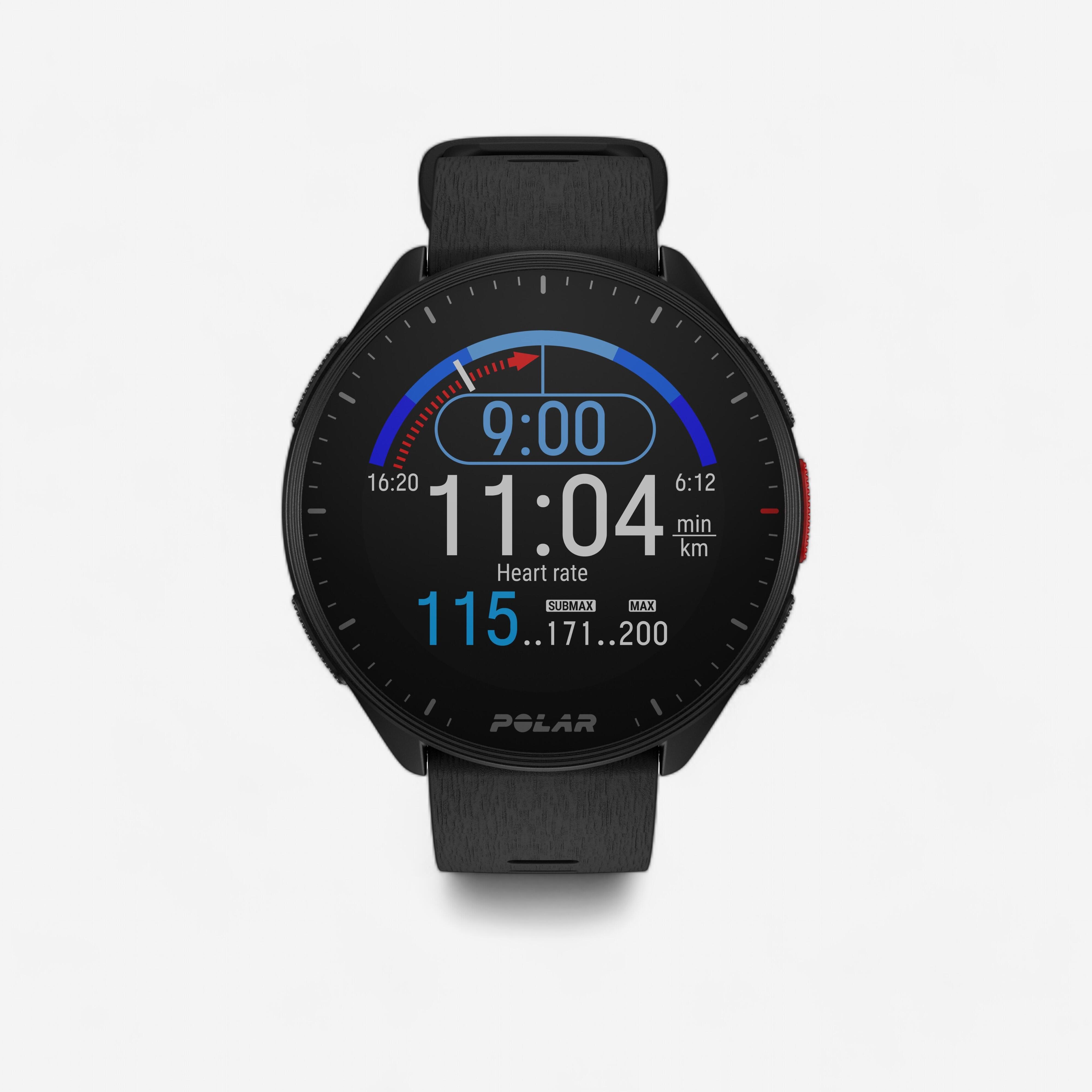 GPS-Uhr Smartwatch Cardio - Polar Pacer schwarz