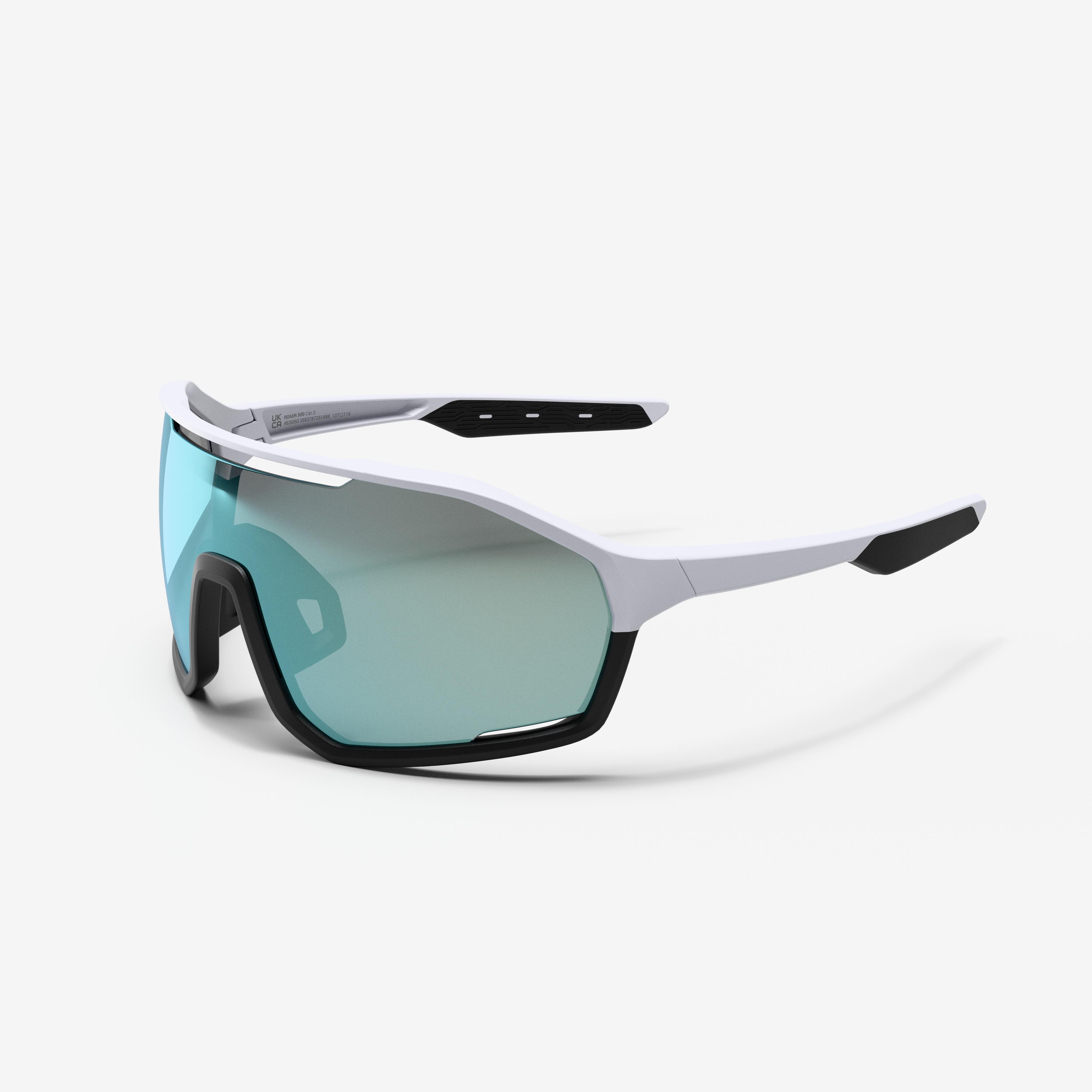 Fahrradbrille Perf 500 Kategorie 3 Damen/Herren weiss