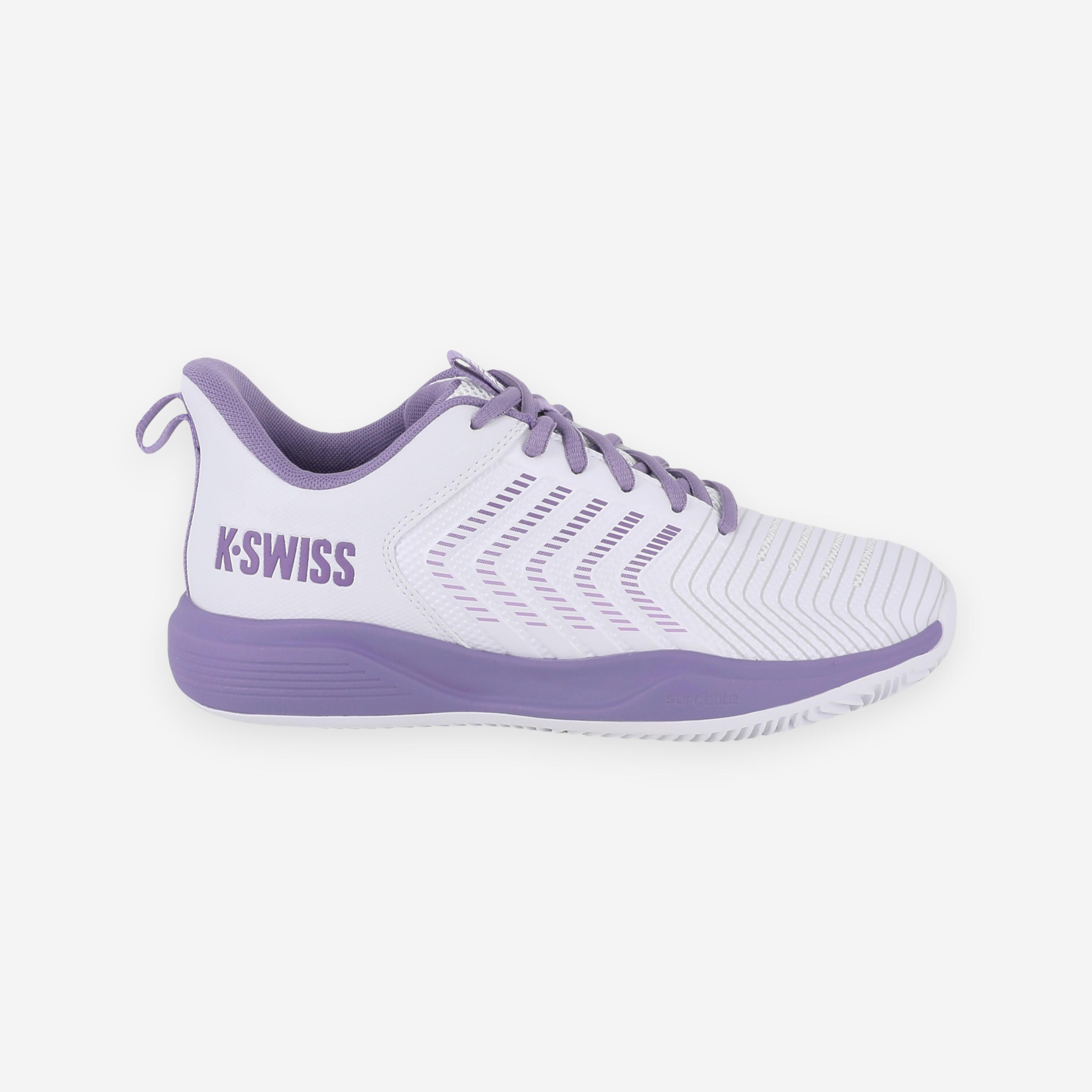 Damen Tennisschuhe Sandplatz - Ultrashot Light weiß/violett