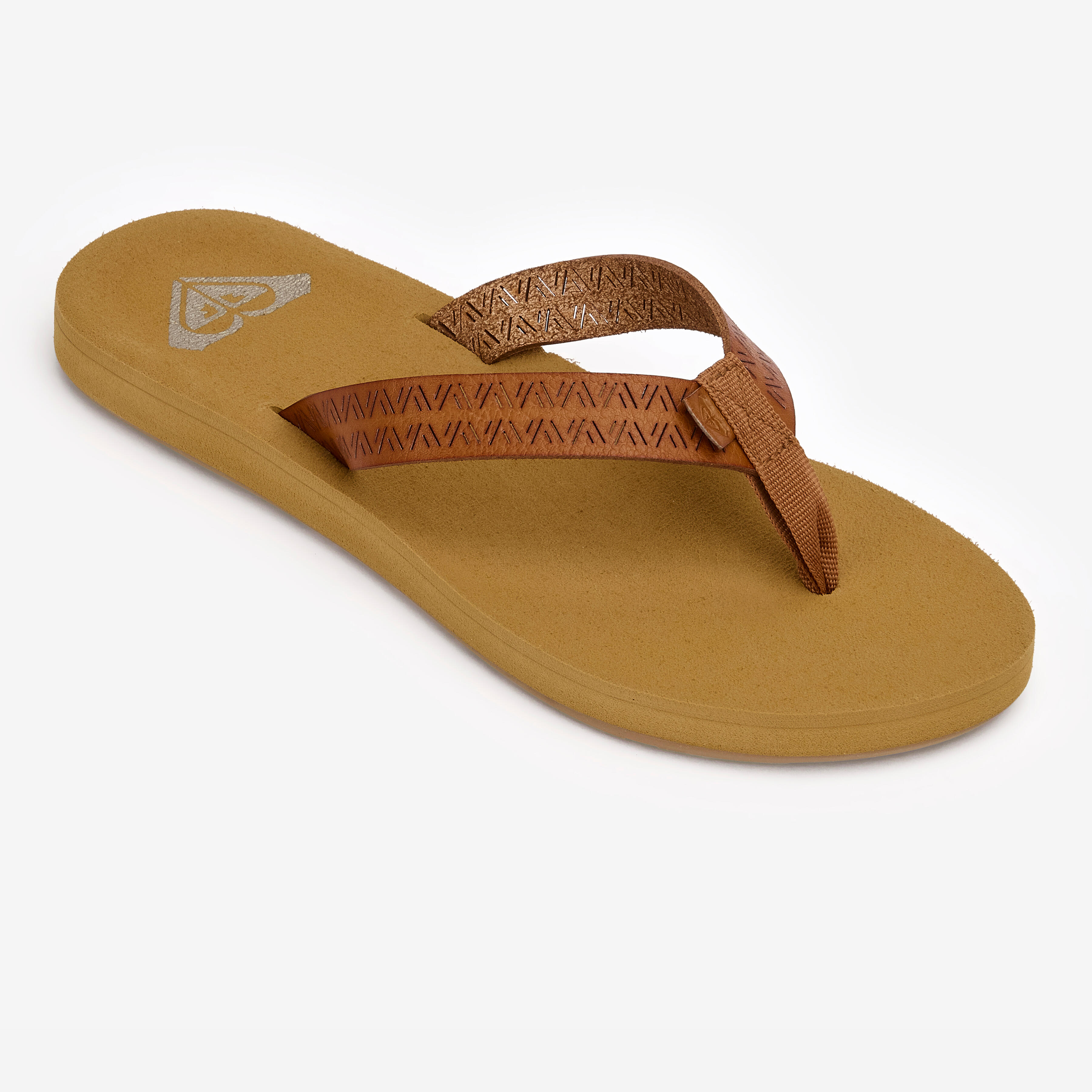 Zehensandalen Damen Roxy Porto braun