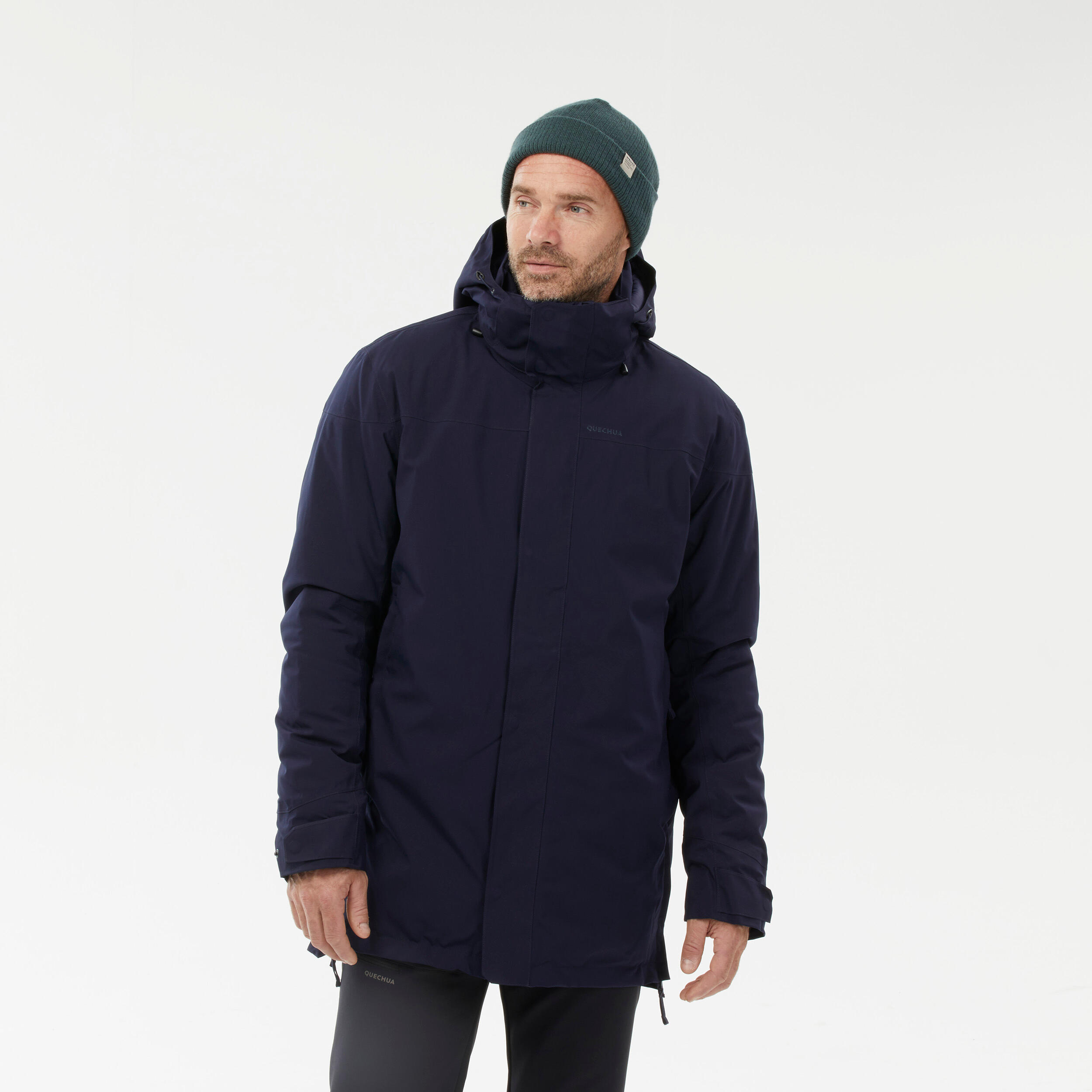 Parka Herren bis -10 °C wasserdicht Wandern - NH500 blau