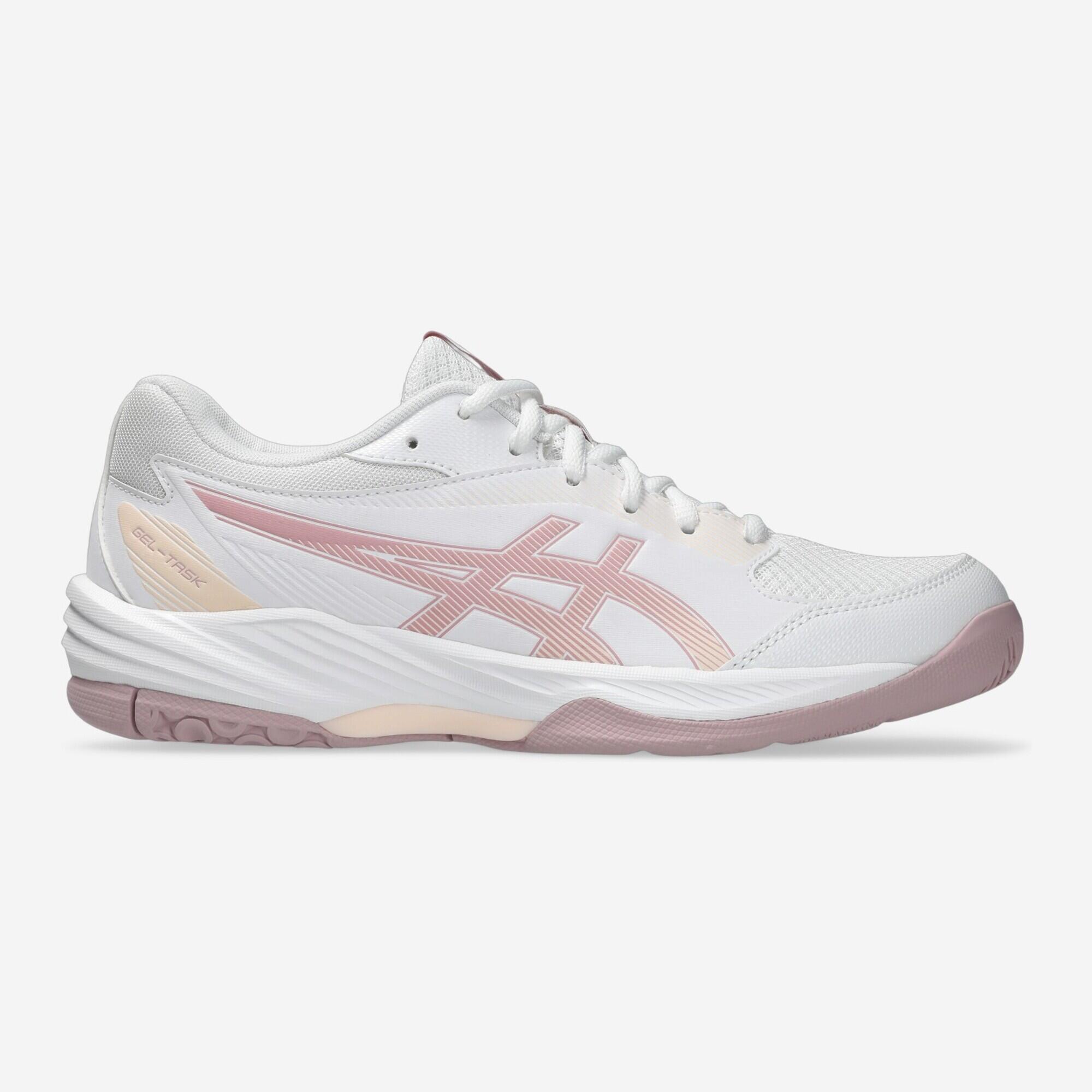Damen/Herren Handballschuhe - GEL-TASK 4 weiß/rosa
