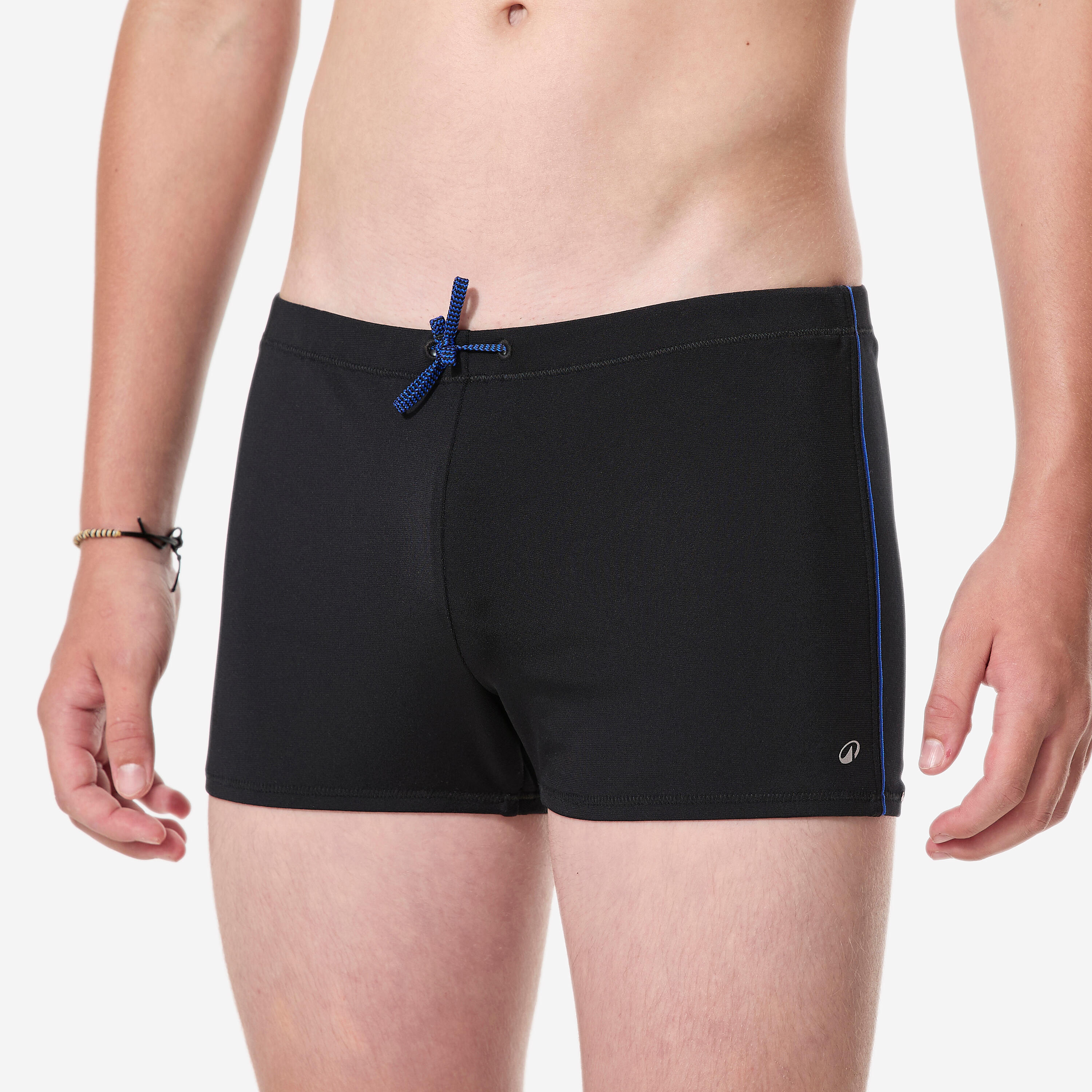 Badehose Boxer Jungen - 100 Plus schwarz