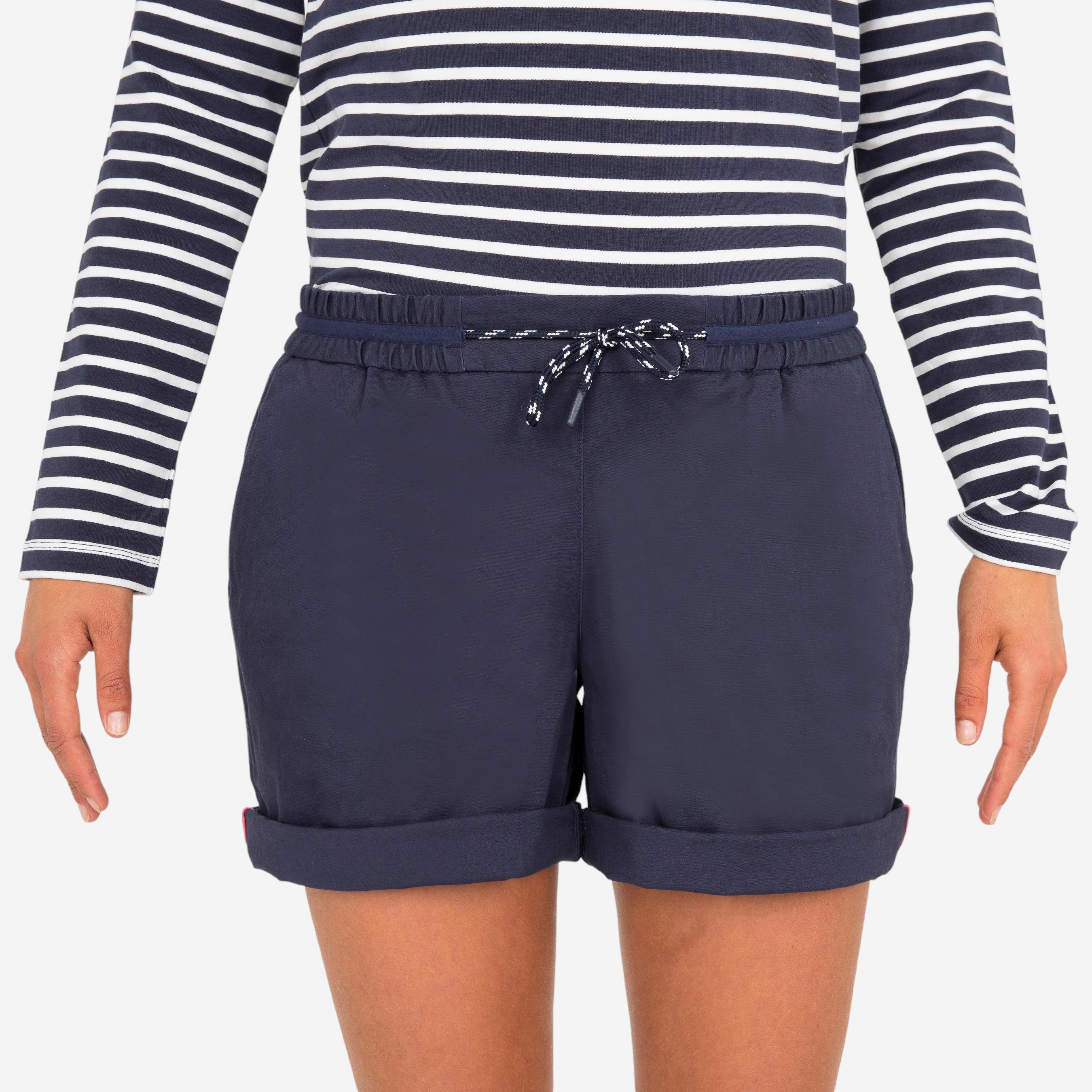 Segelshorts Damen 100 dunkelblau