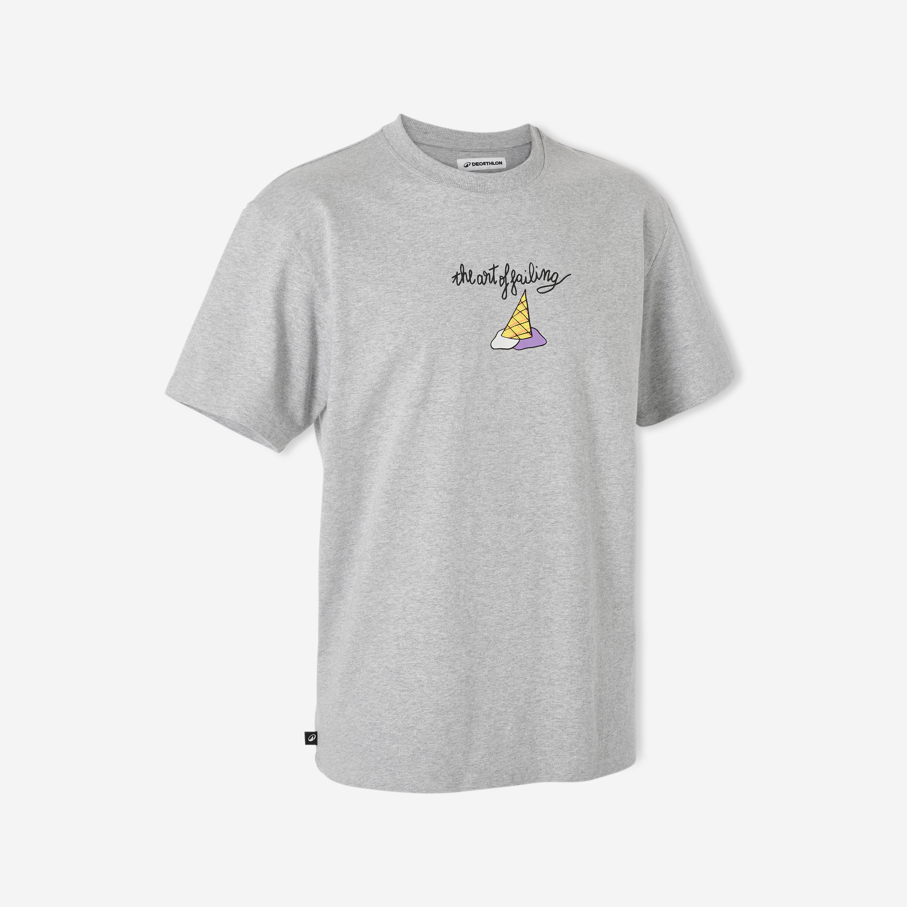 T-Shirt aus dicker Baumwolle - TS500 grau meliert. The Art Of Failing