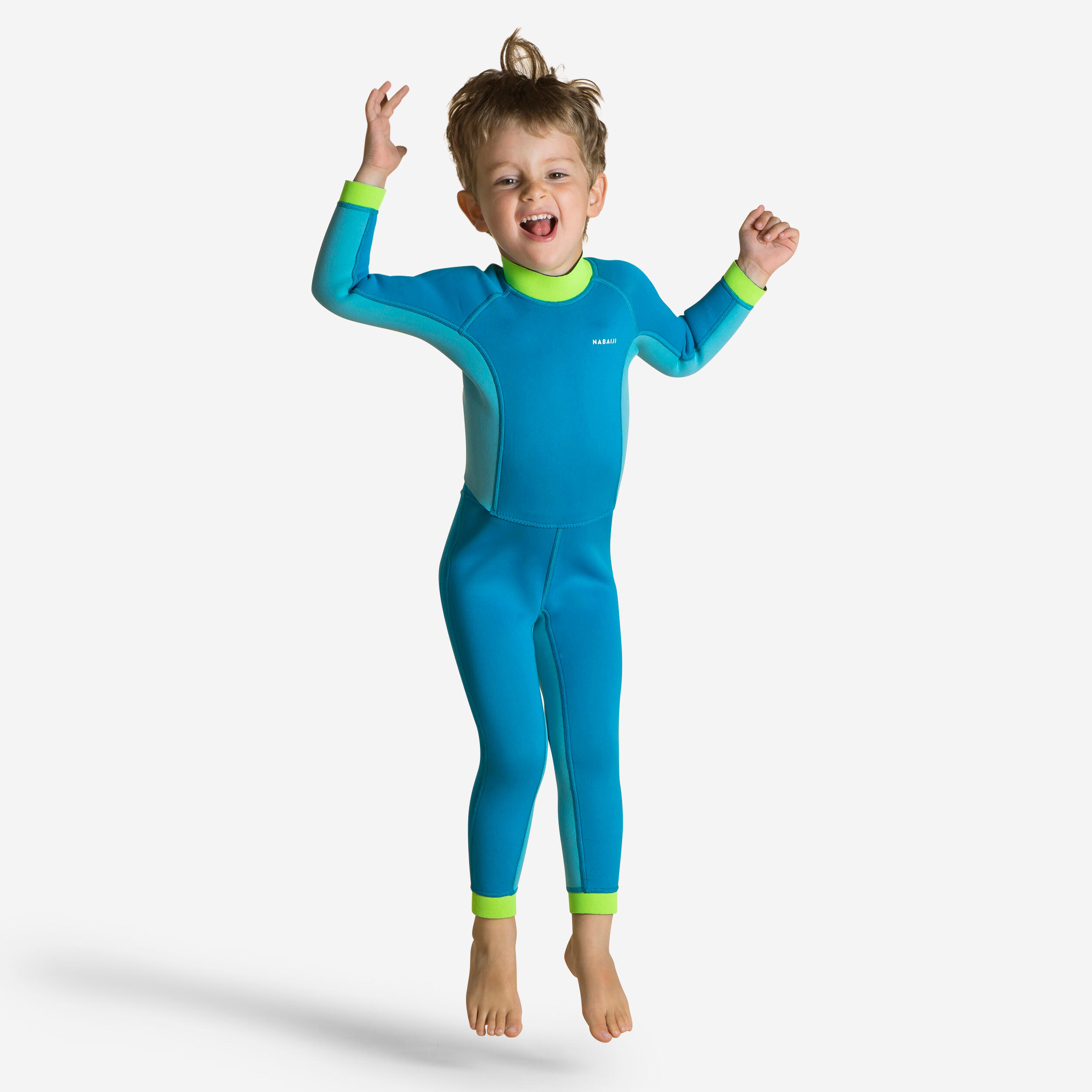 Schwimmanzug Neopren Baby/Kinder - Tiwarm blau/grün