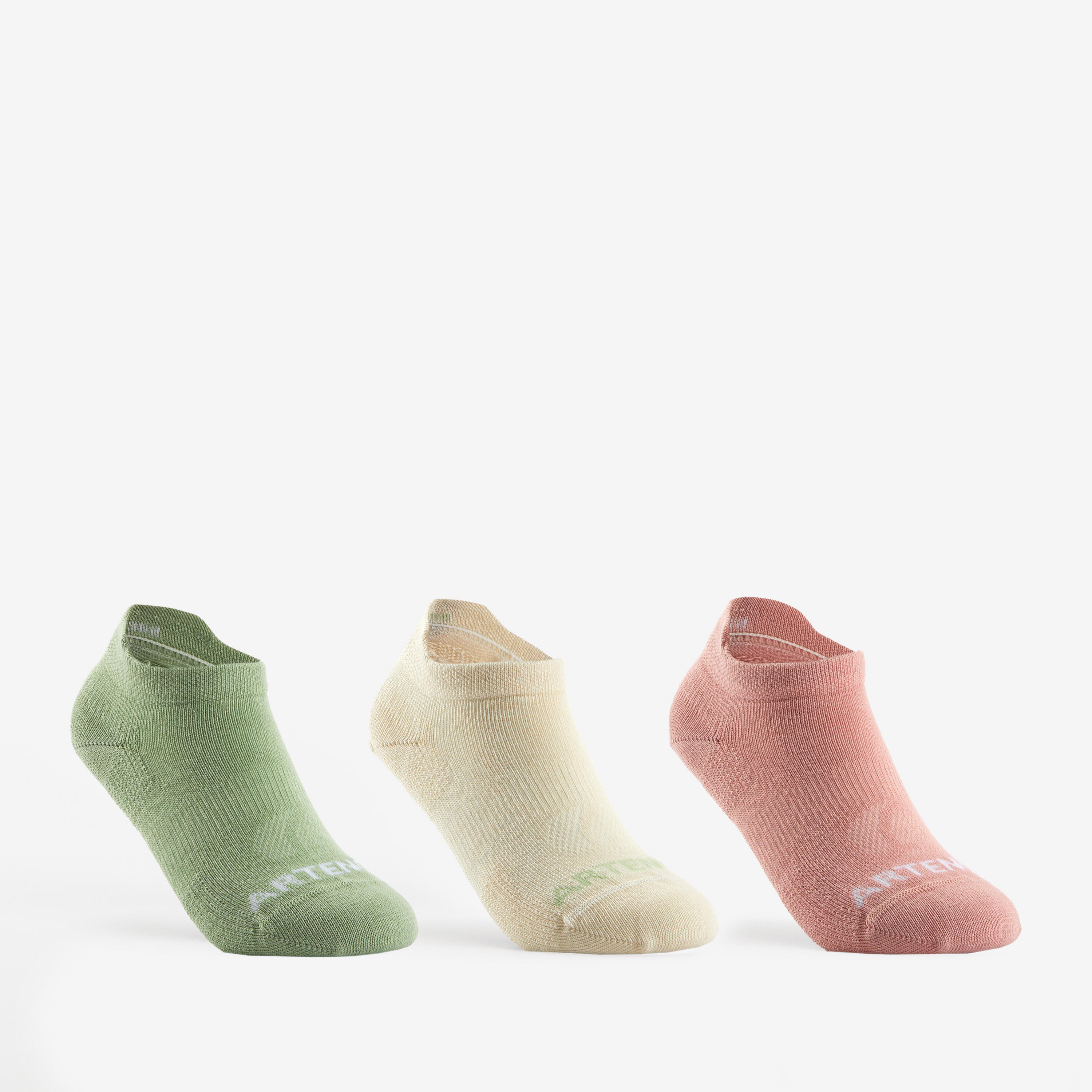 Kinder Tennissocken Low 3er Pack - RS160 grün/beige