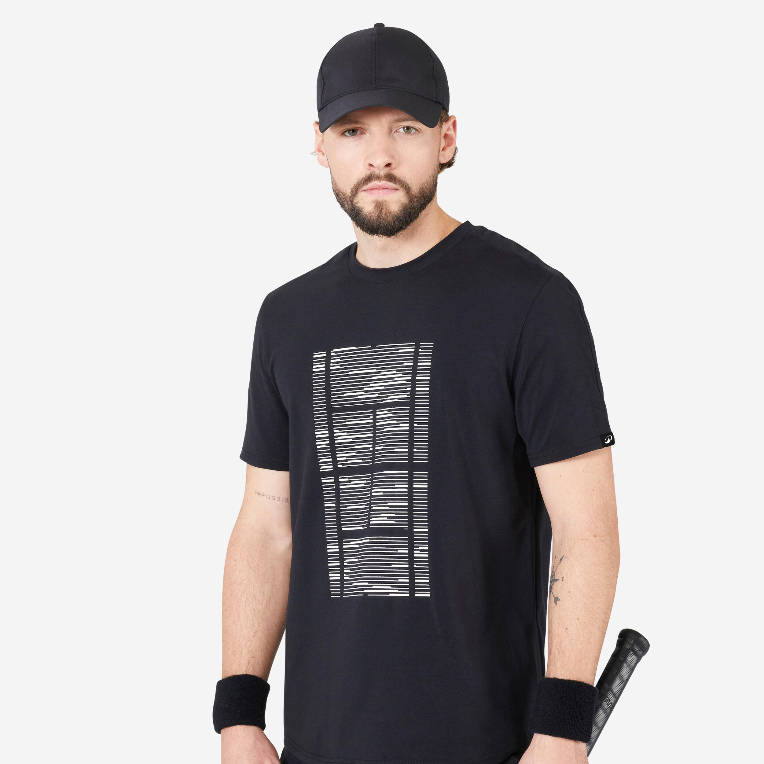 Herren T-Shirt Tennis - Soft TTS schwarz