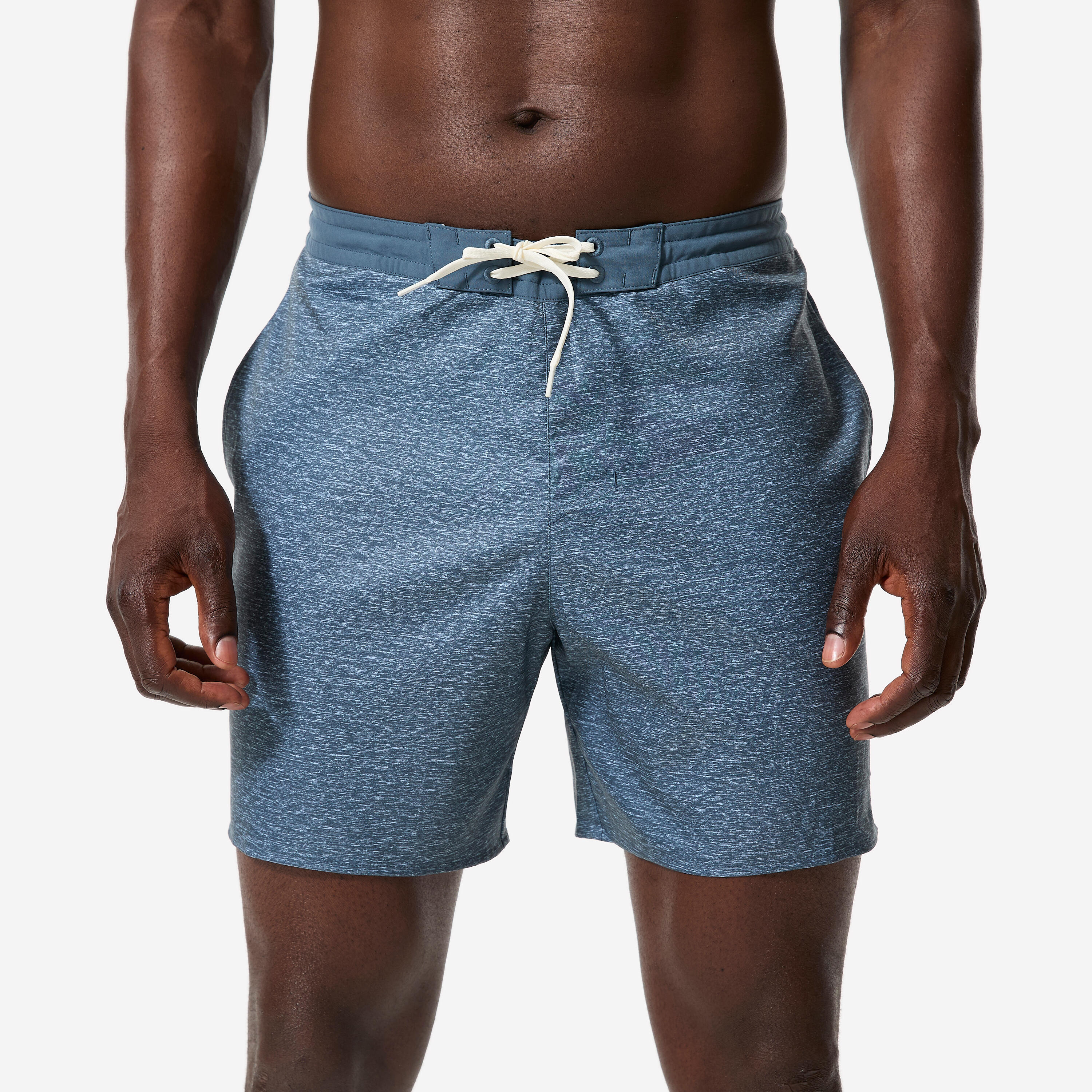 Boardshorts Herren 100 Amphi halblang 18" blau