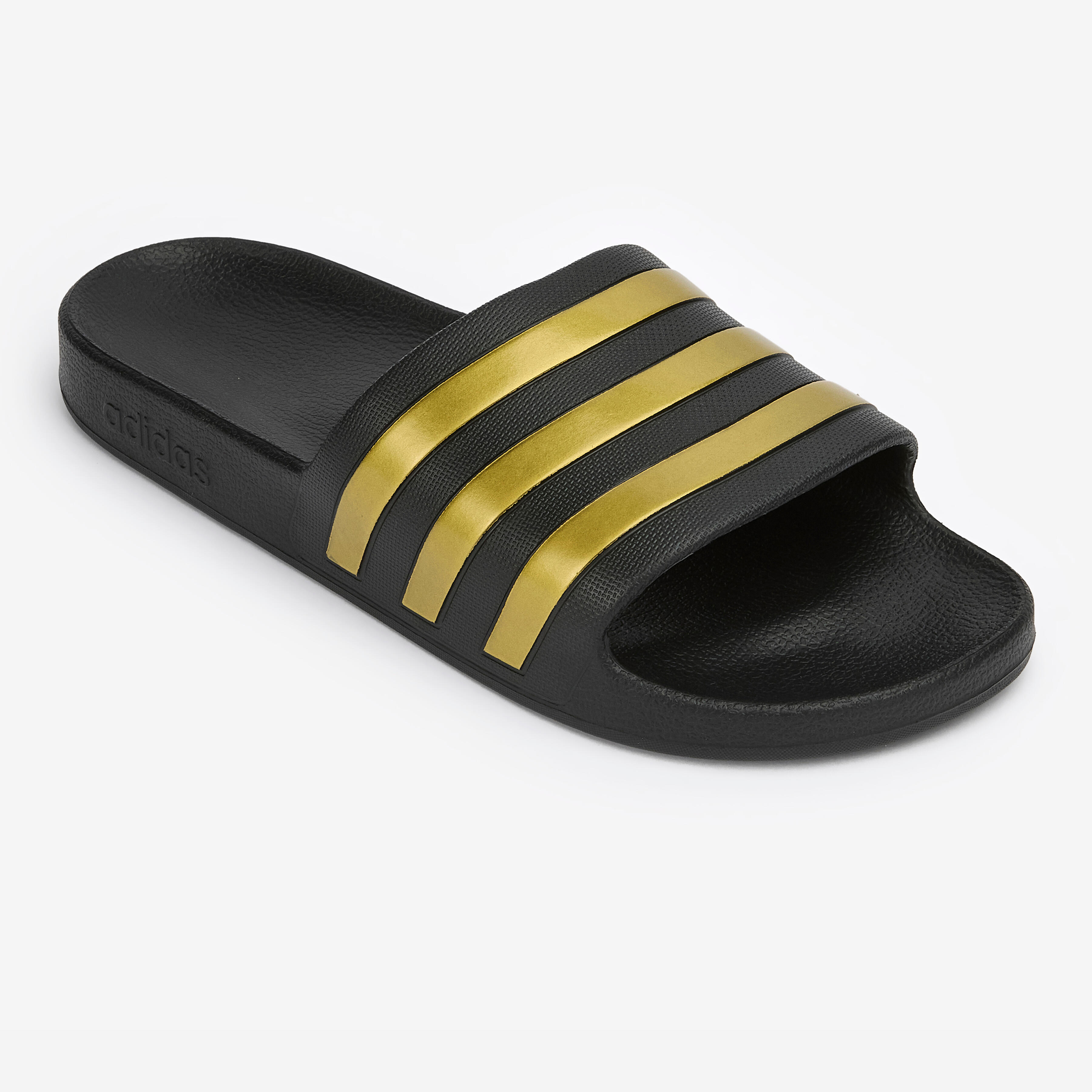 Badelatschen - Adilette Aqua schwarz/gold