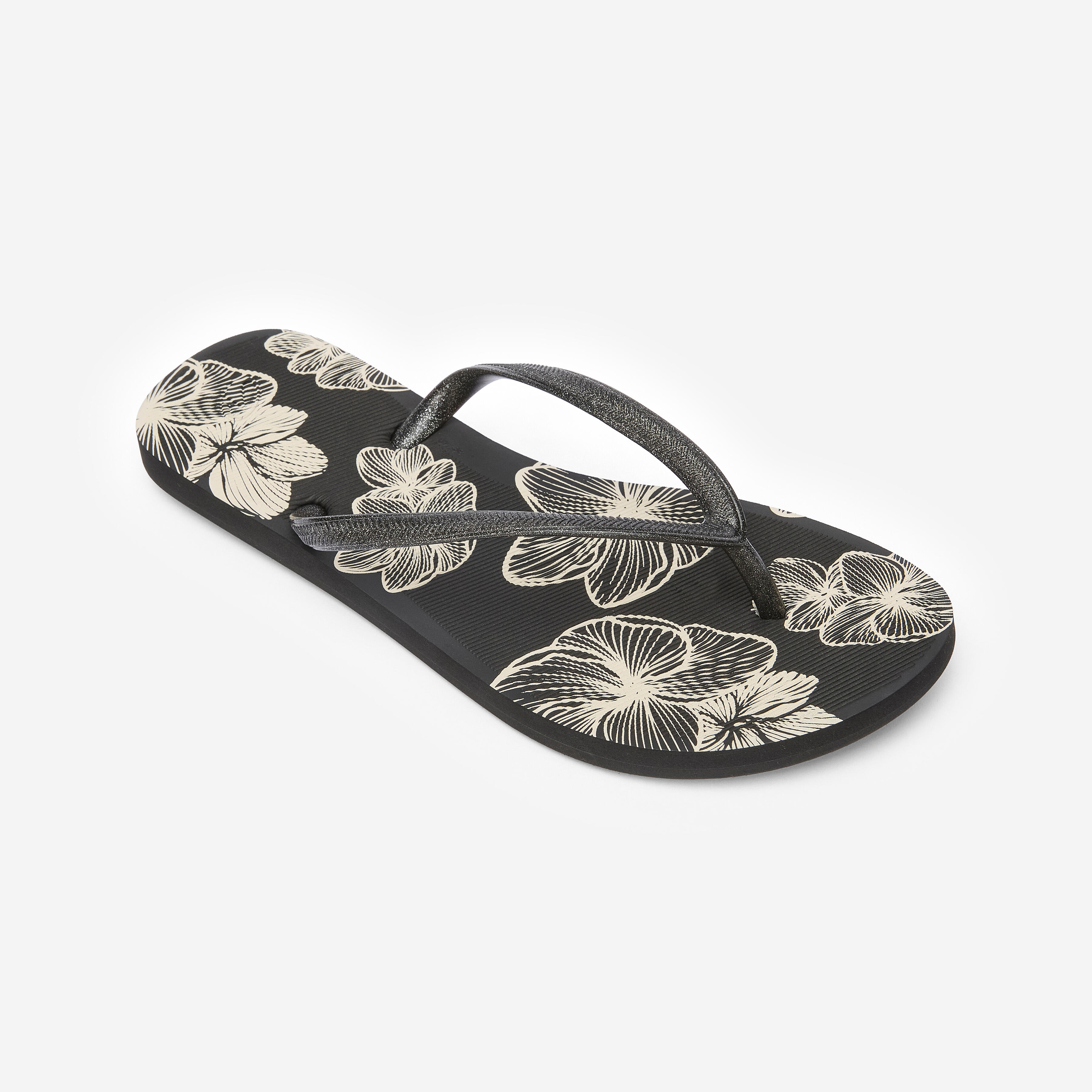 Zehensandalen Damen 500 Tiare schwarz