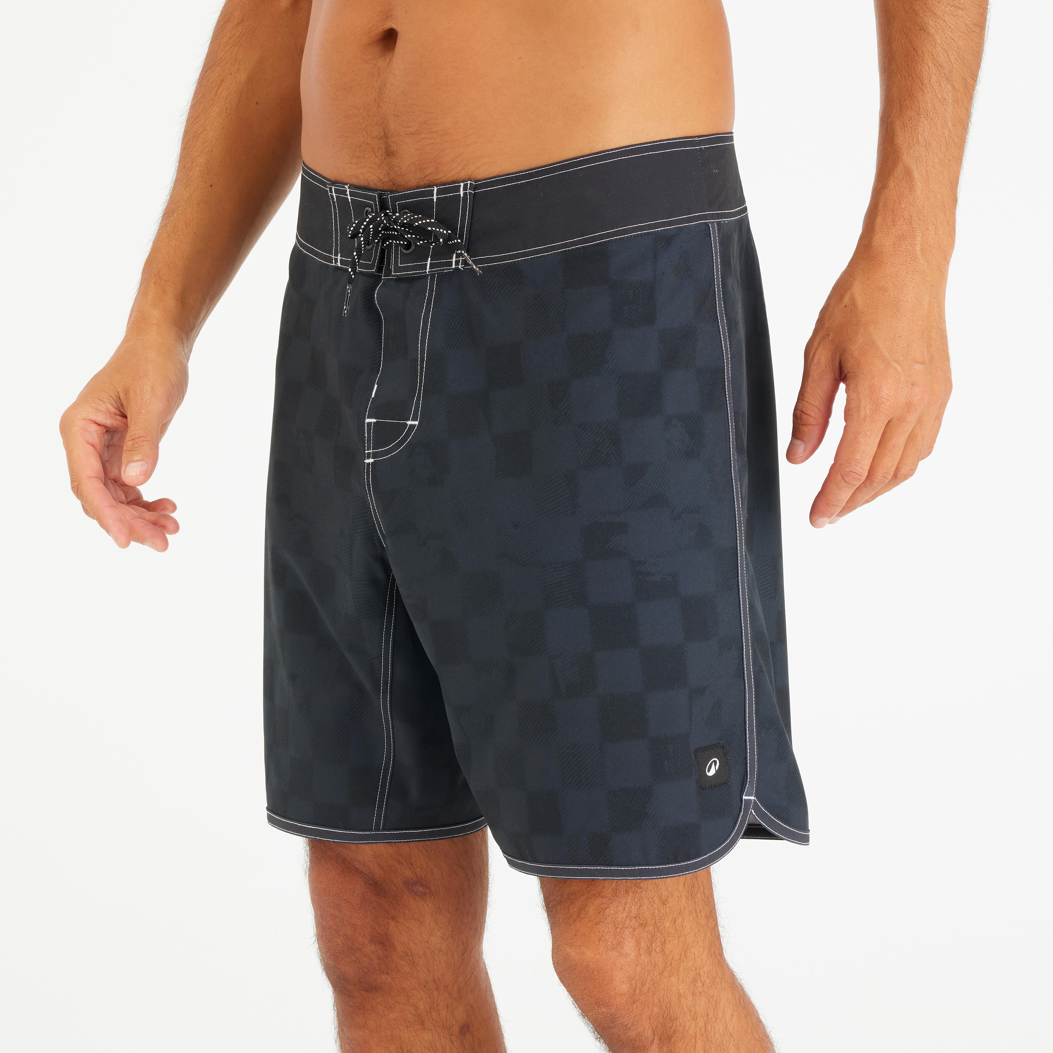 Boardshorts Herren halblang 18" 500 Checky schwarz