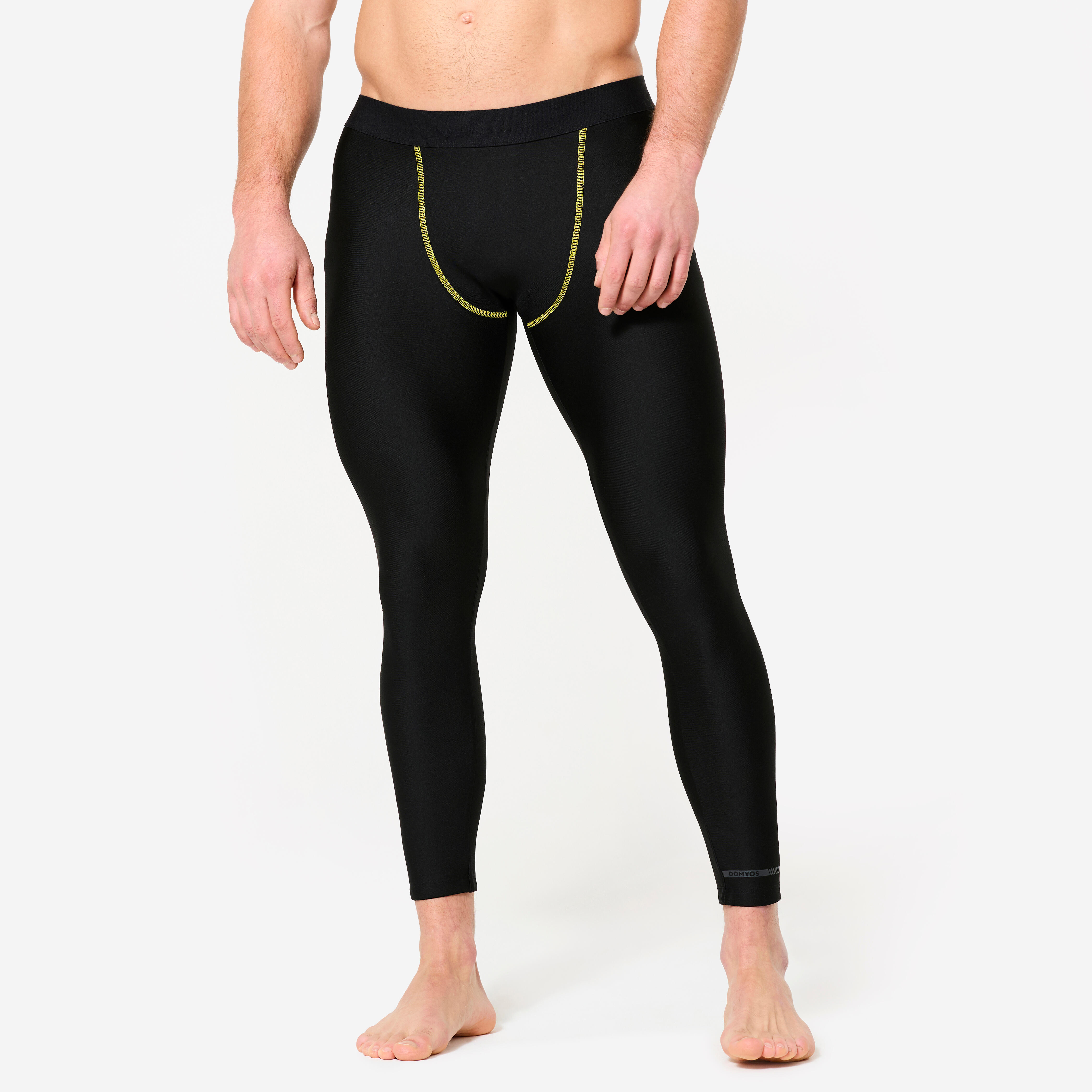 MMA-Leggings Herren - schwarz/gelb