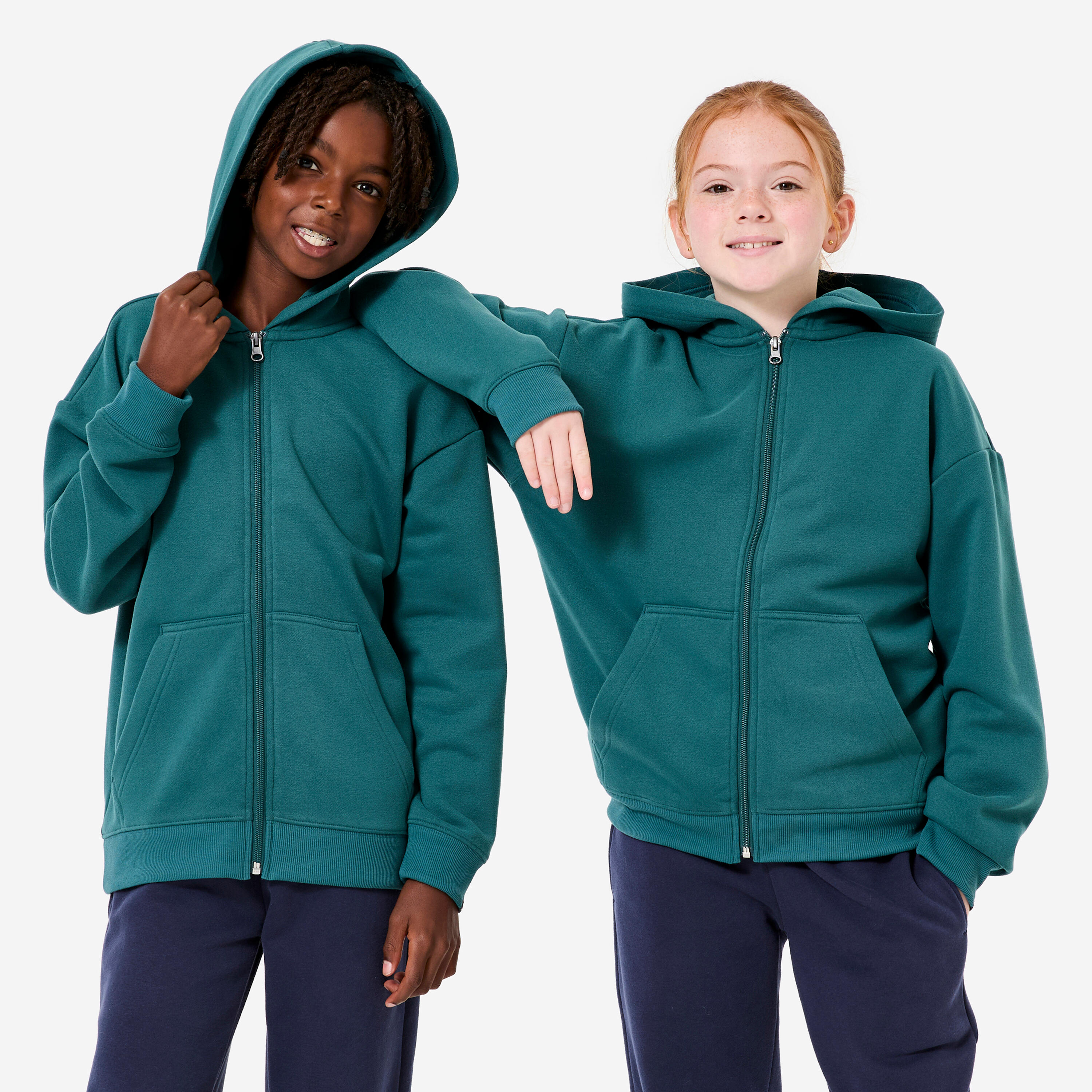 Kapuzenjacke Loose - dunkelgrün