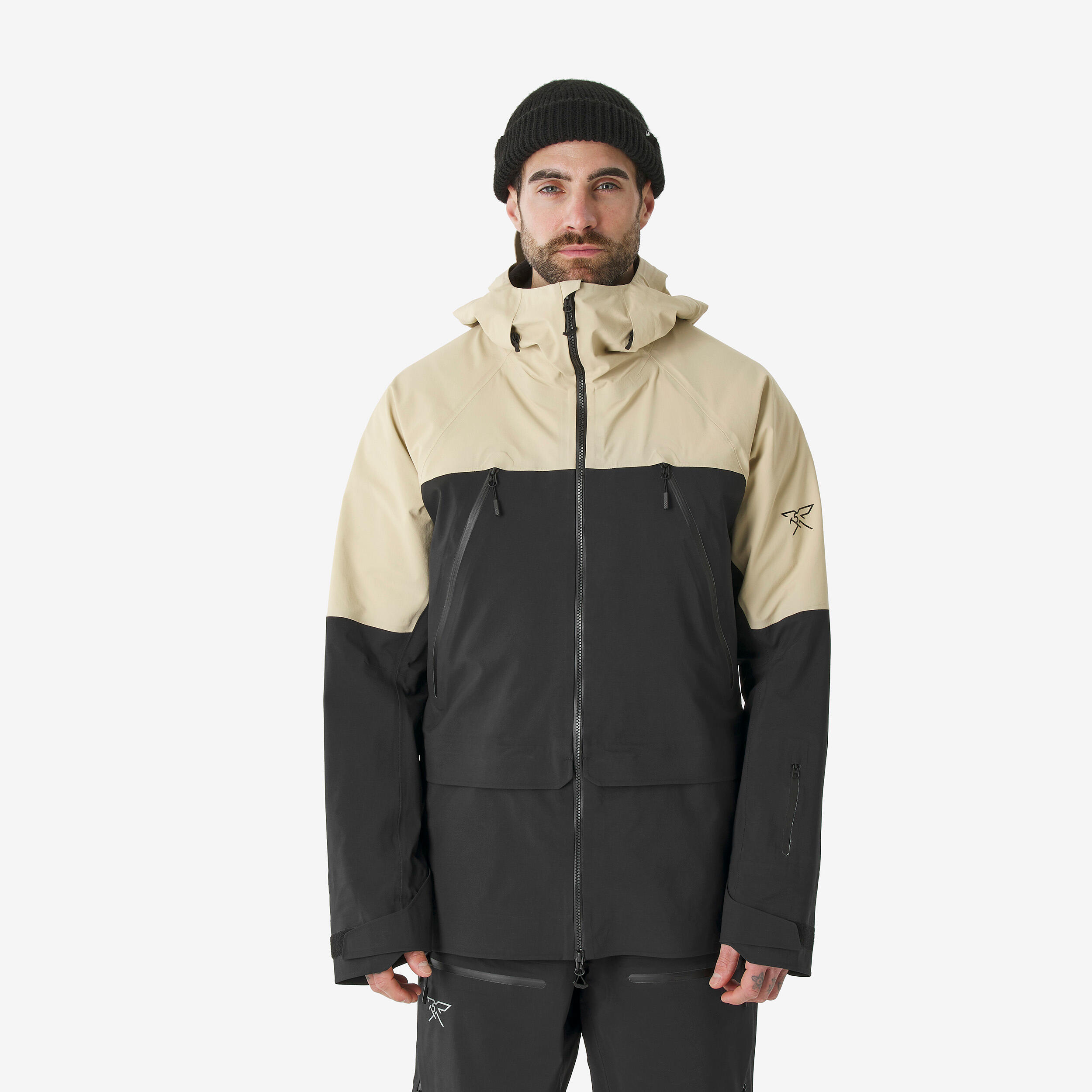 Skijacke Herren wasserdicht Freeride - FR900 beige