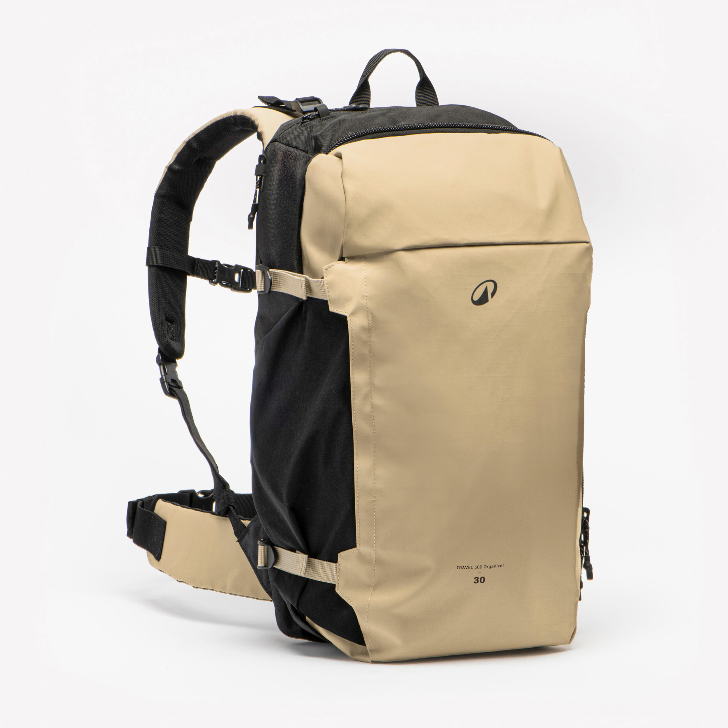 Rucksack 30L mit Kofferöffnung - Travel 500 Organizer beige
