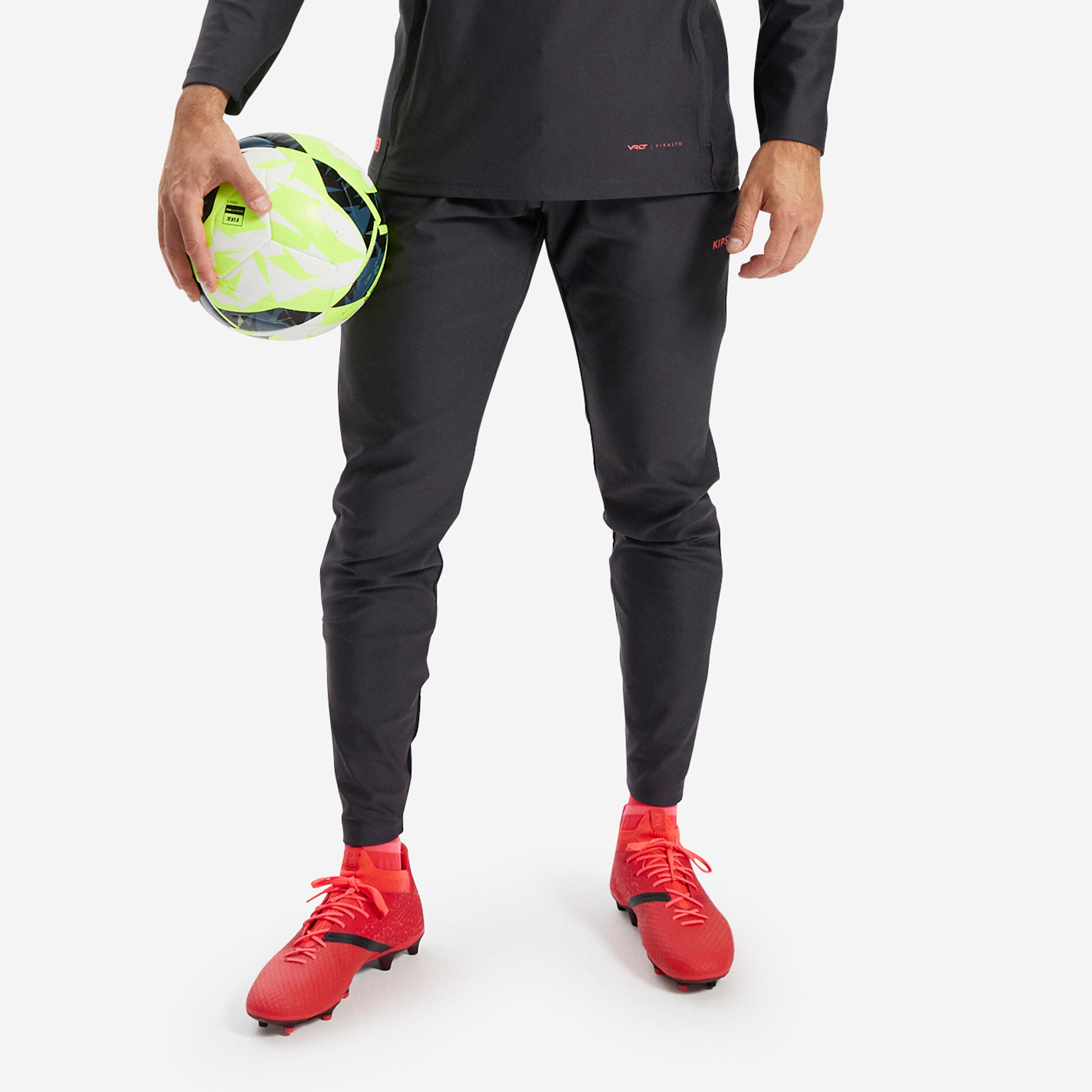 Damen/Herren Fußball Trainingshose - Viralto Solo schwarz/rosa