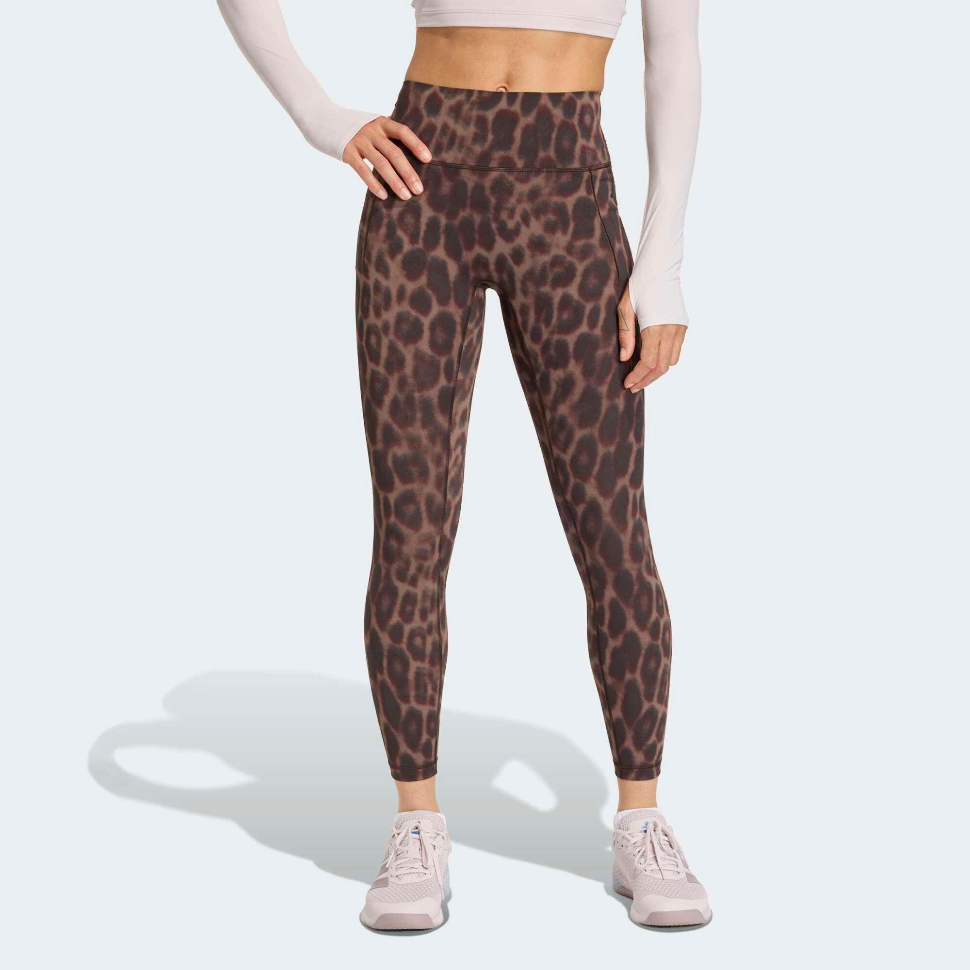 Leggings Damen - braun Leopard