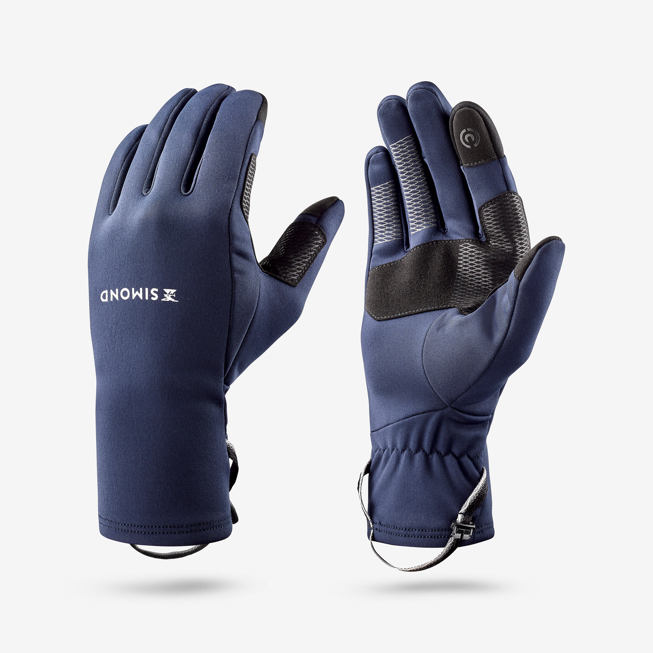 Handschuhe Damen/Herren Stretch touchscreenfähig Trekking - MT500 dunkelblau