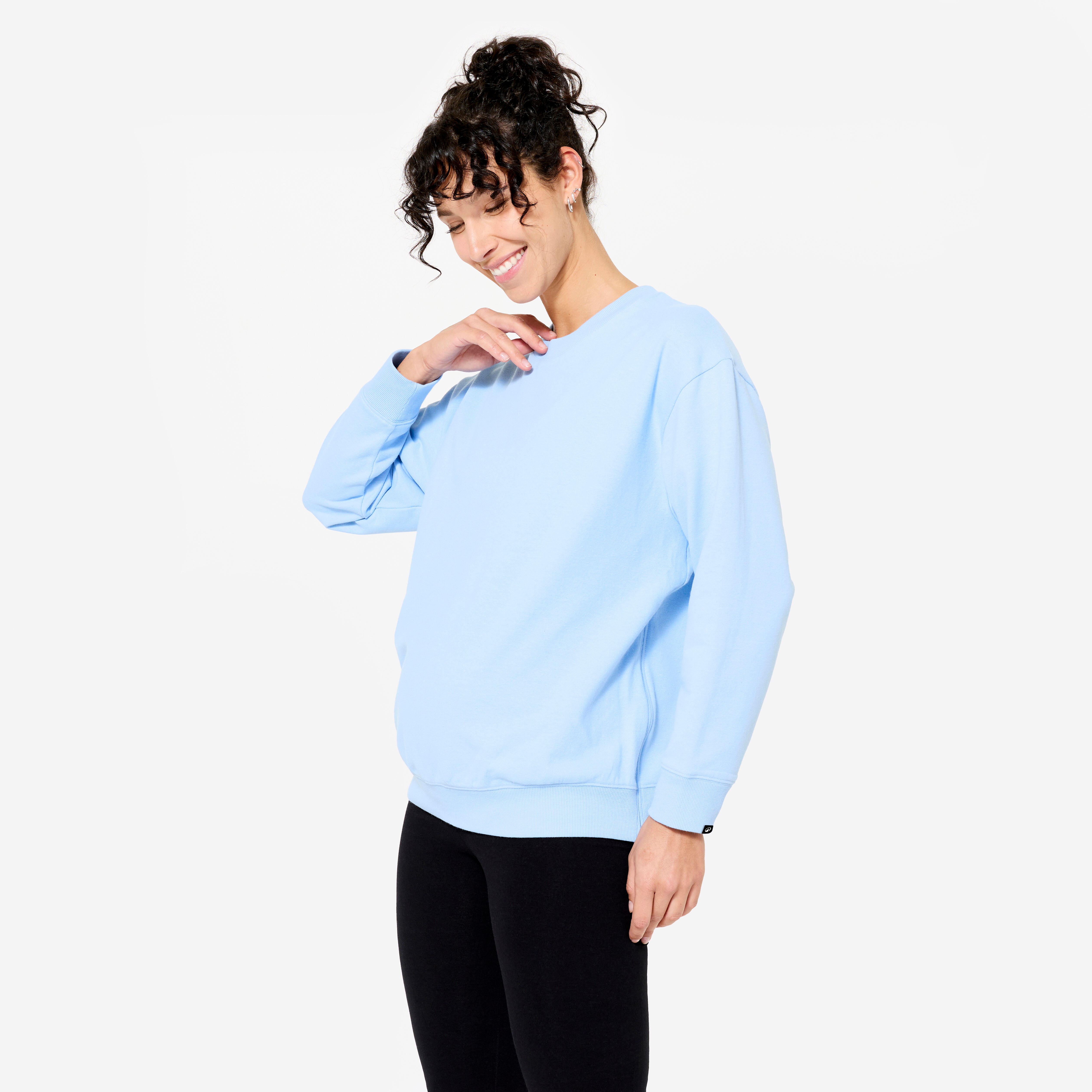 Sweatshirt Damen Schwangerschaftsyoga - hellblau