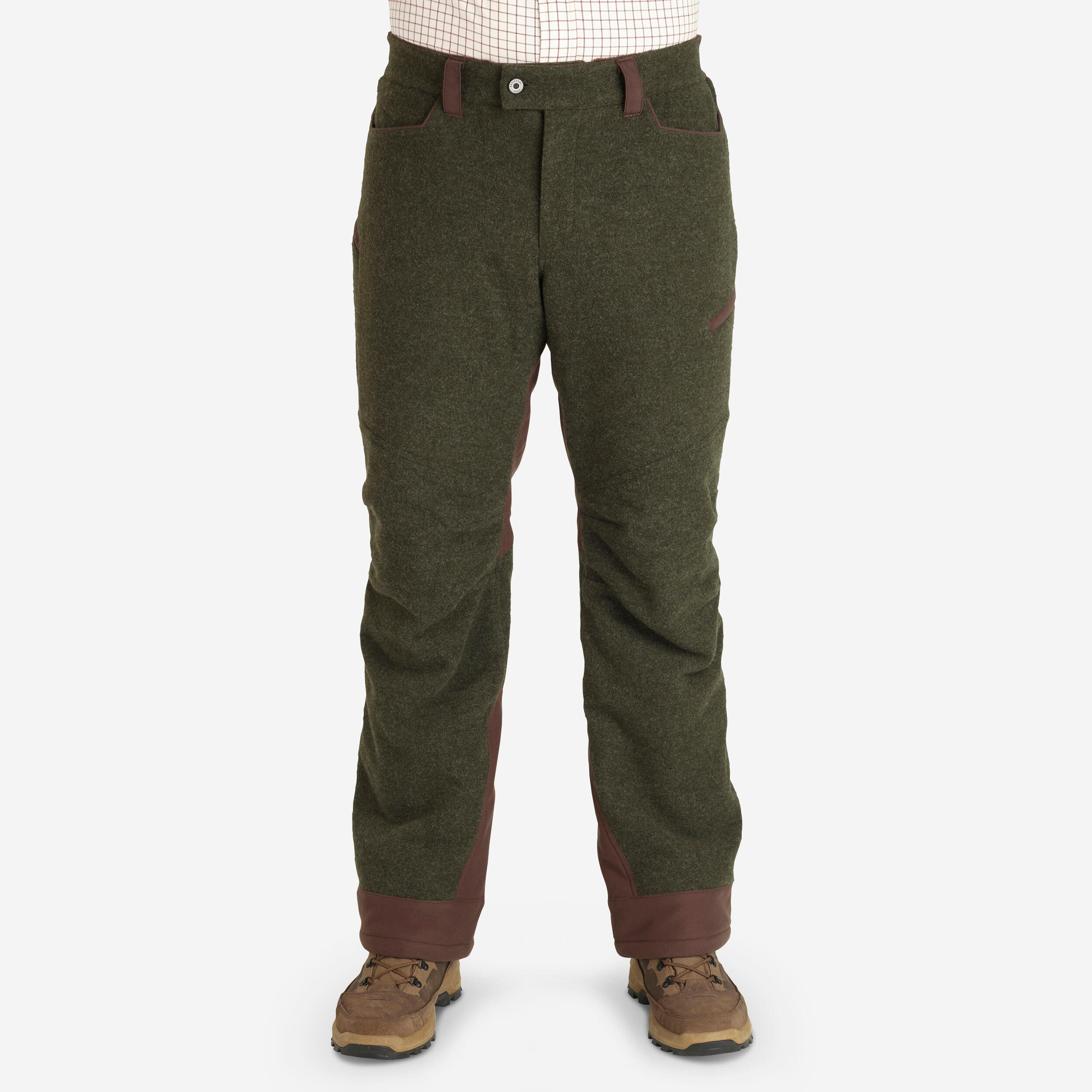 Jagdhose 900 Wolle warm geräuscharm grün