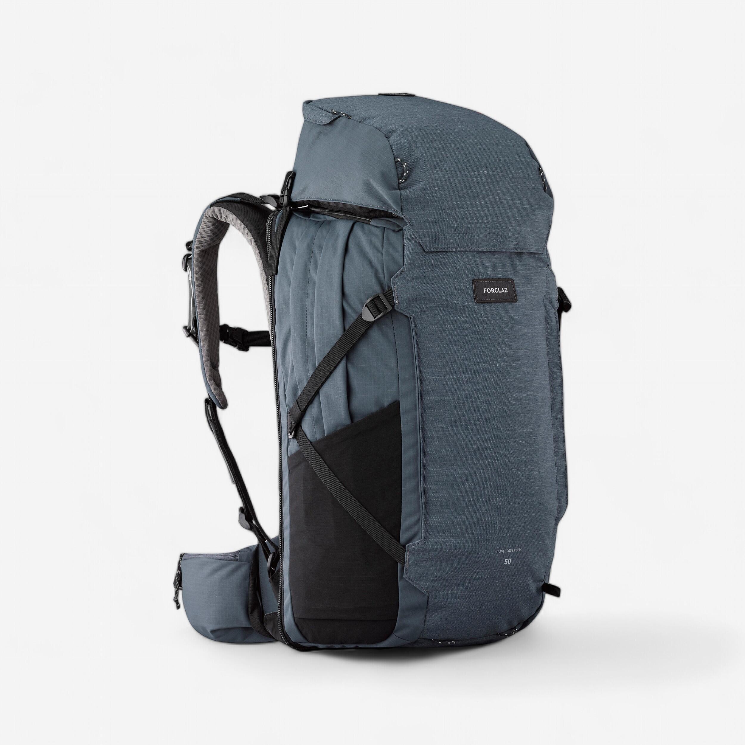 Reiserucksack Damen Kofferöffnung - Travel 900 50+6 l grau