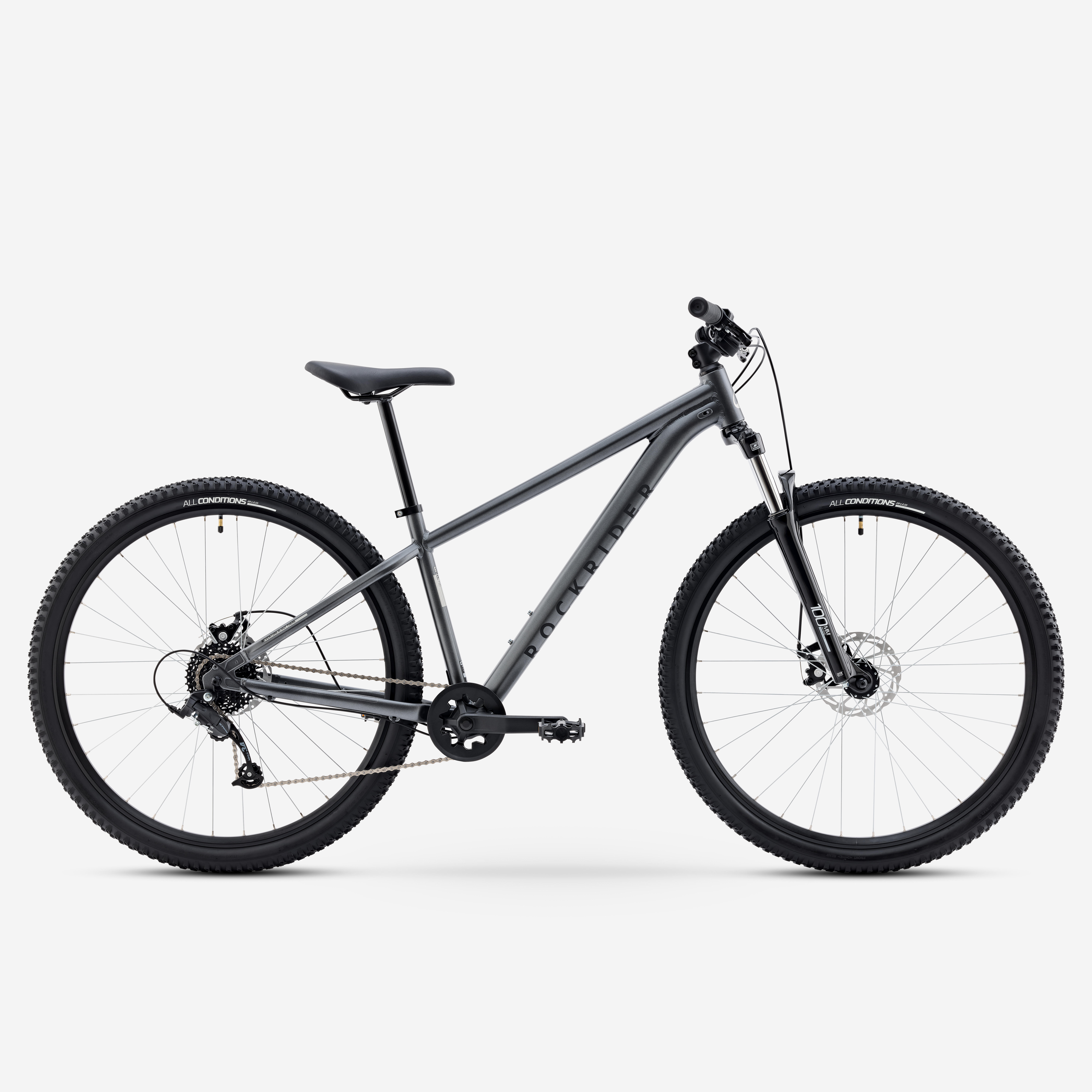 Mountainbike Hardtail 29 Zoll Aluminiumrahmen EXPL 100 grau