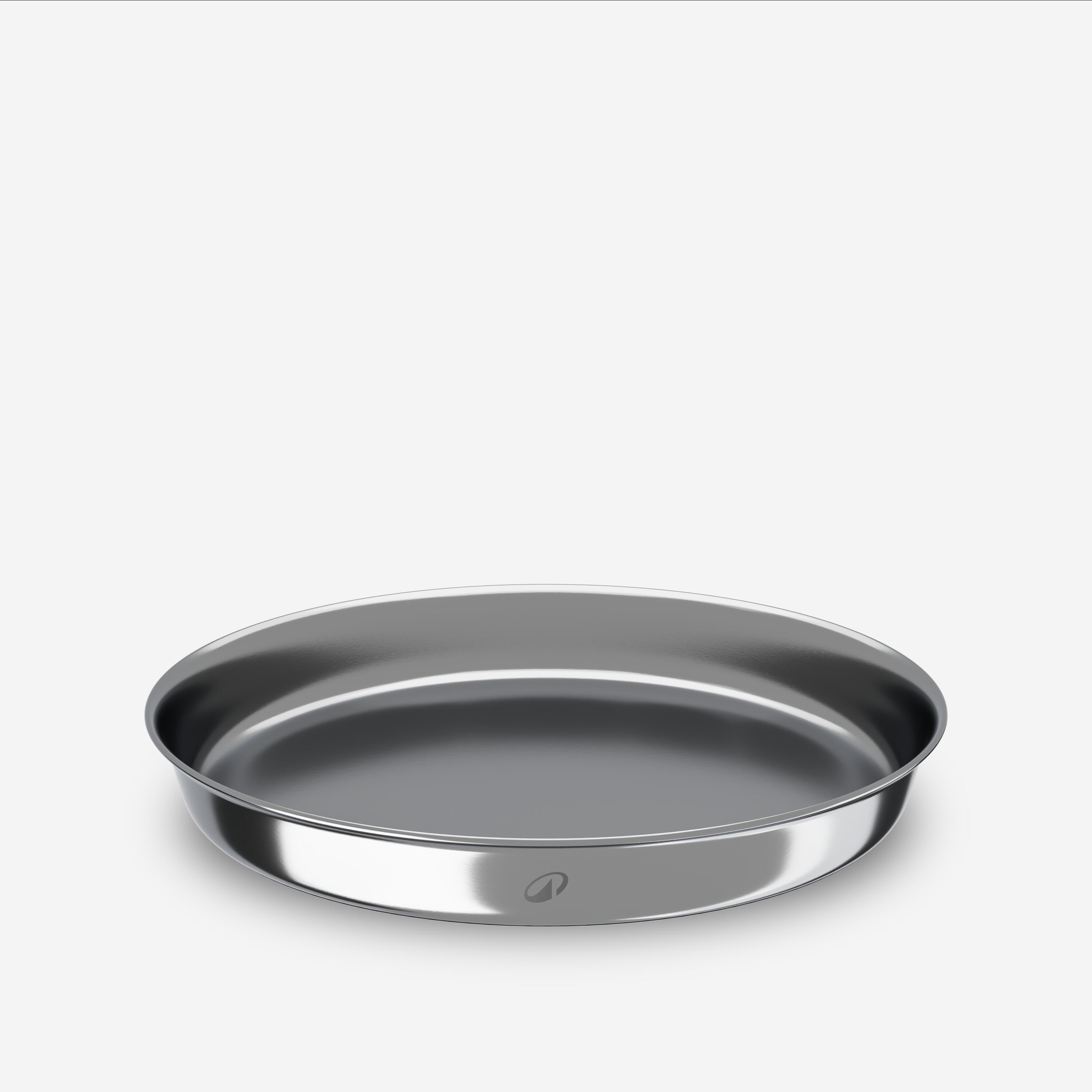 Teller Edelstahl Camping - Größe L Ø 19 cm
