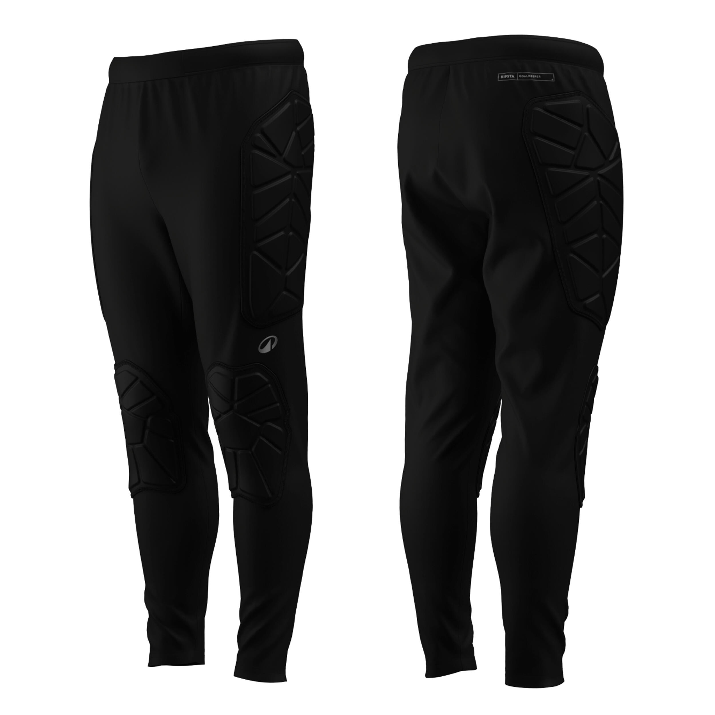 Damen/Herren Fußball Torwarthose mit Schutz - F500 schwarz