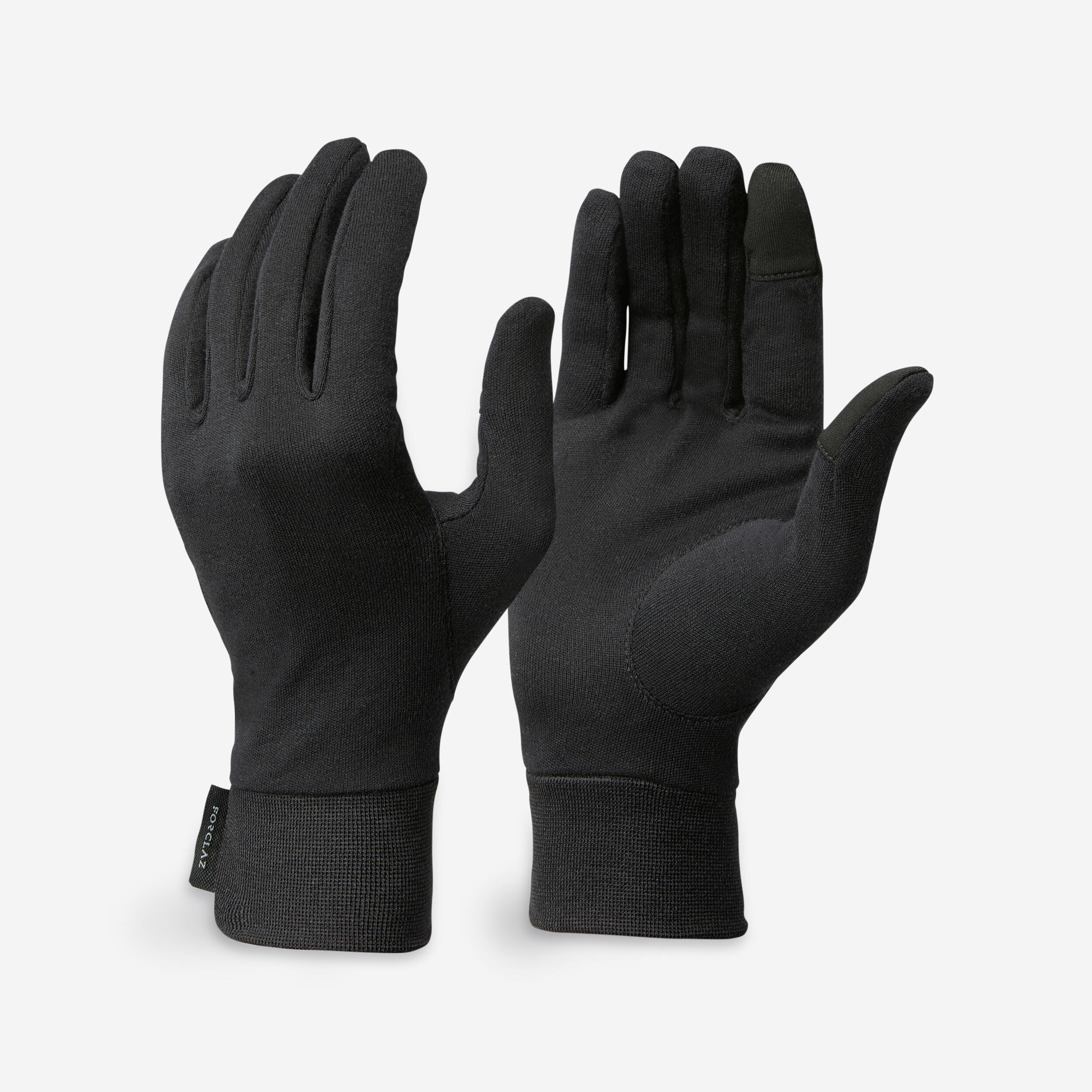 Unterziehhandschuhe Damen/Herren Seide Trekking - MT500 schwarz