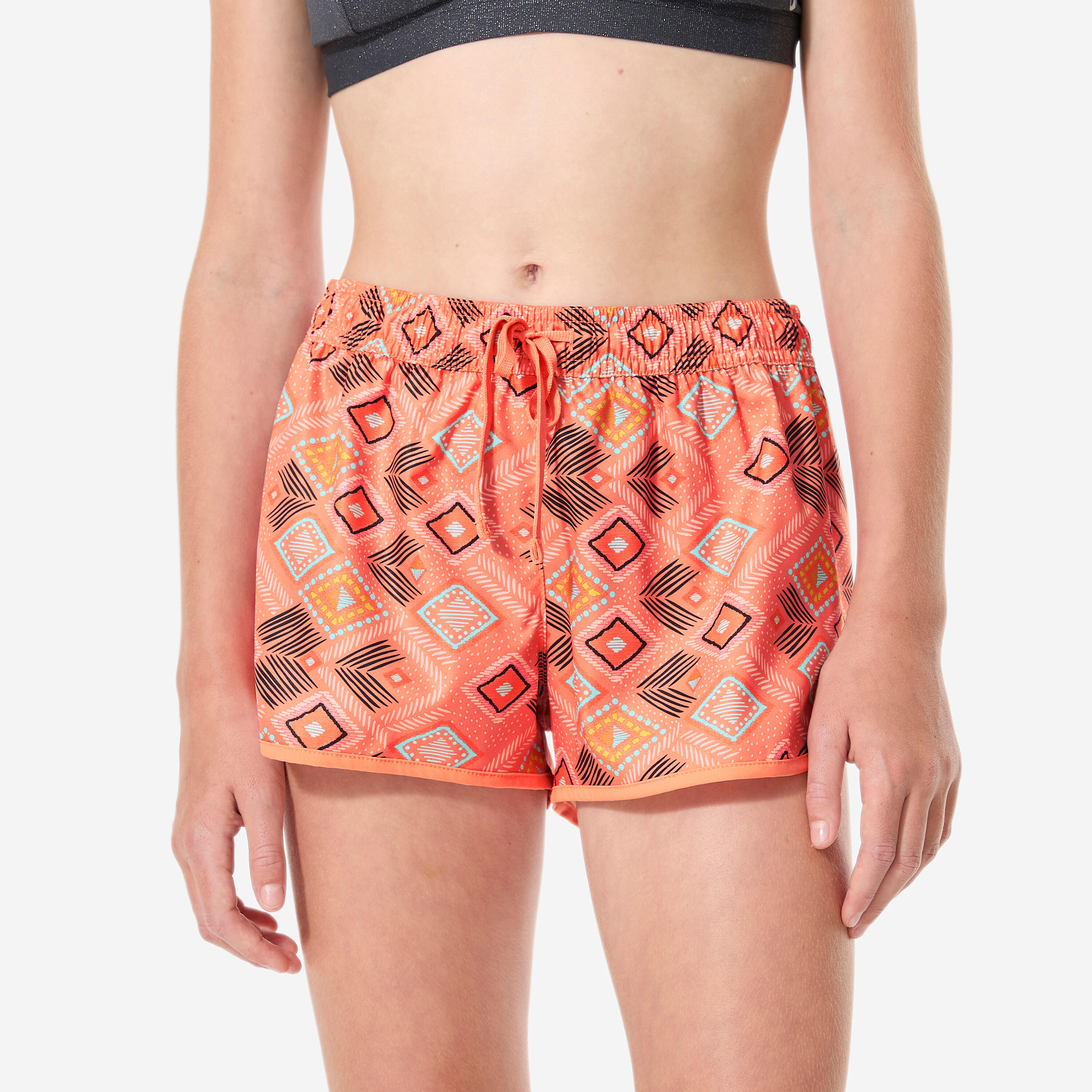 Boardshorts Surfen Mädchen Katy Safi koralle
