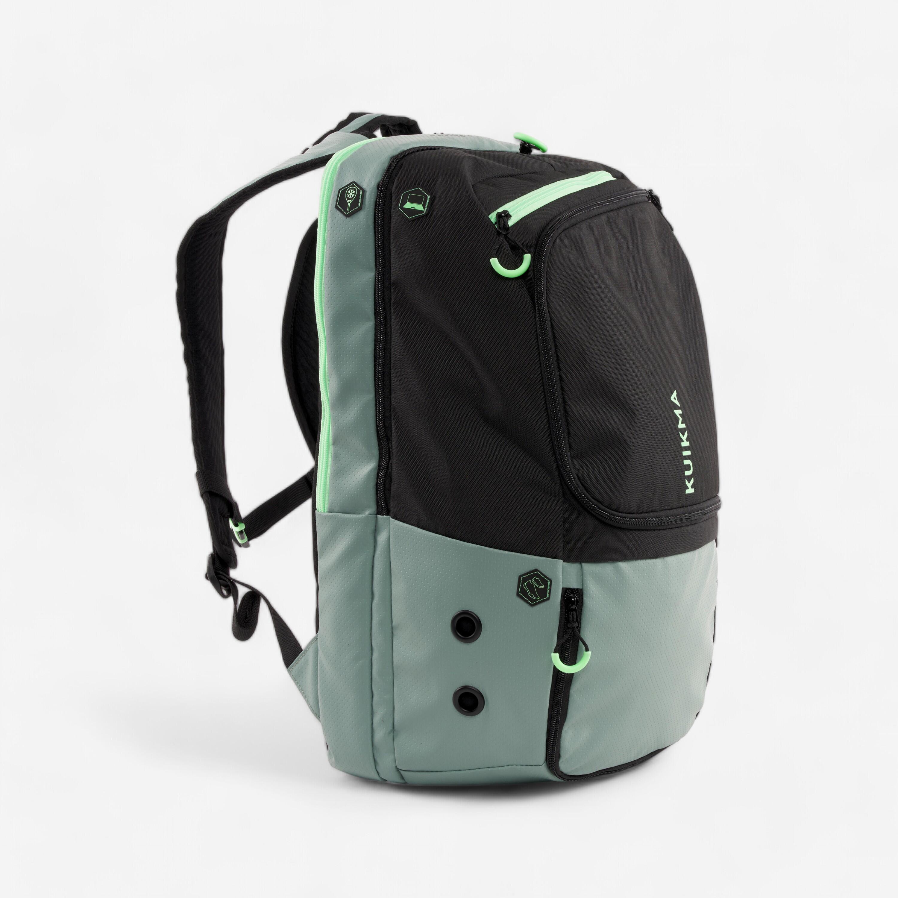 Padelrucksack isoliert 30 Liter - PBP Elite grün