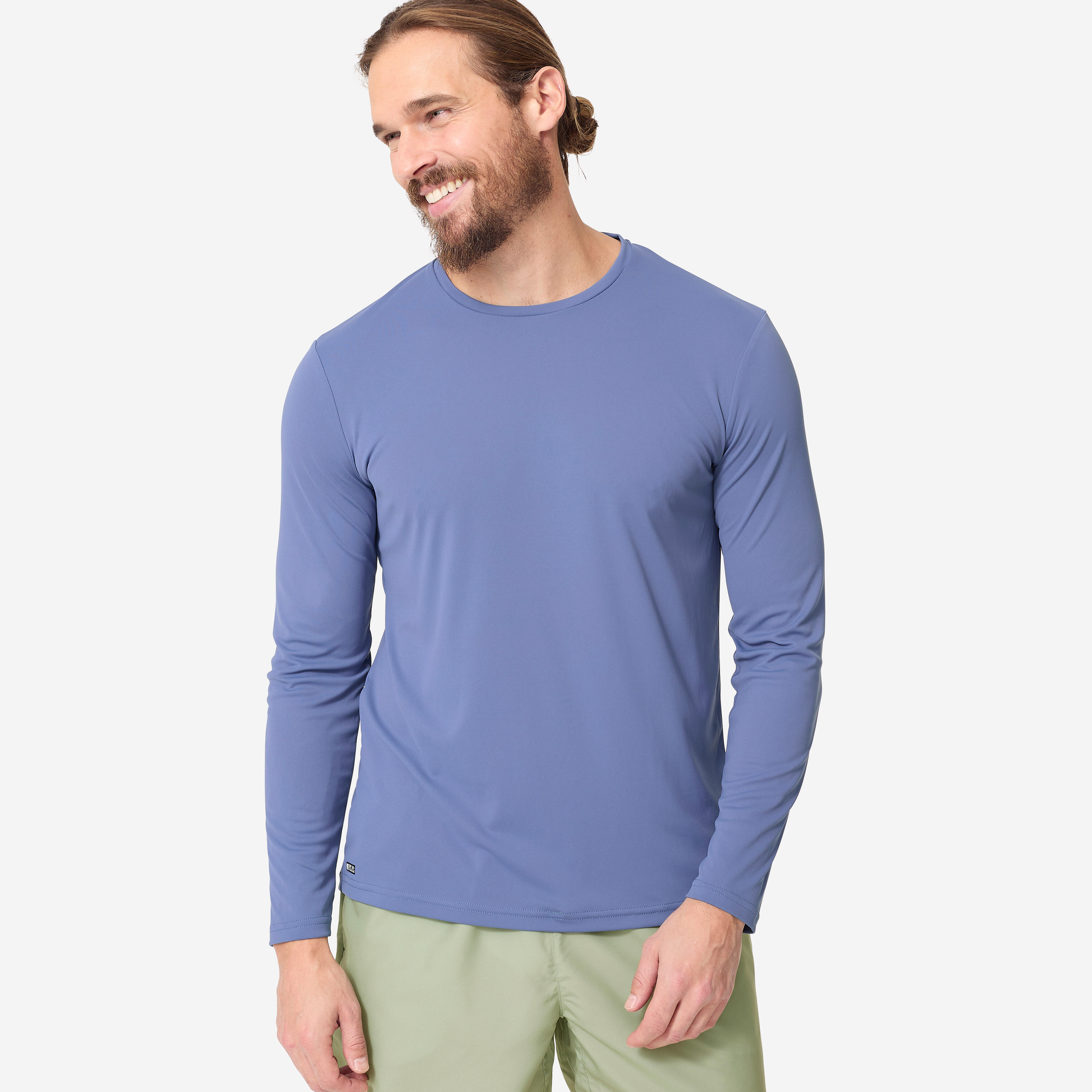 UV-Shirt Surfen Herren langarm blau