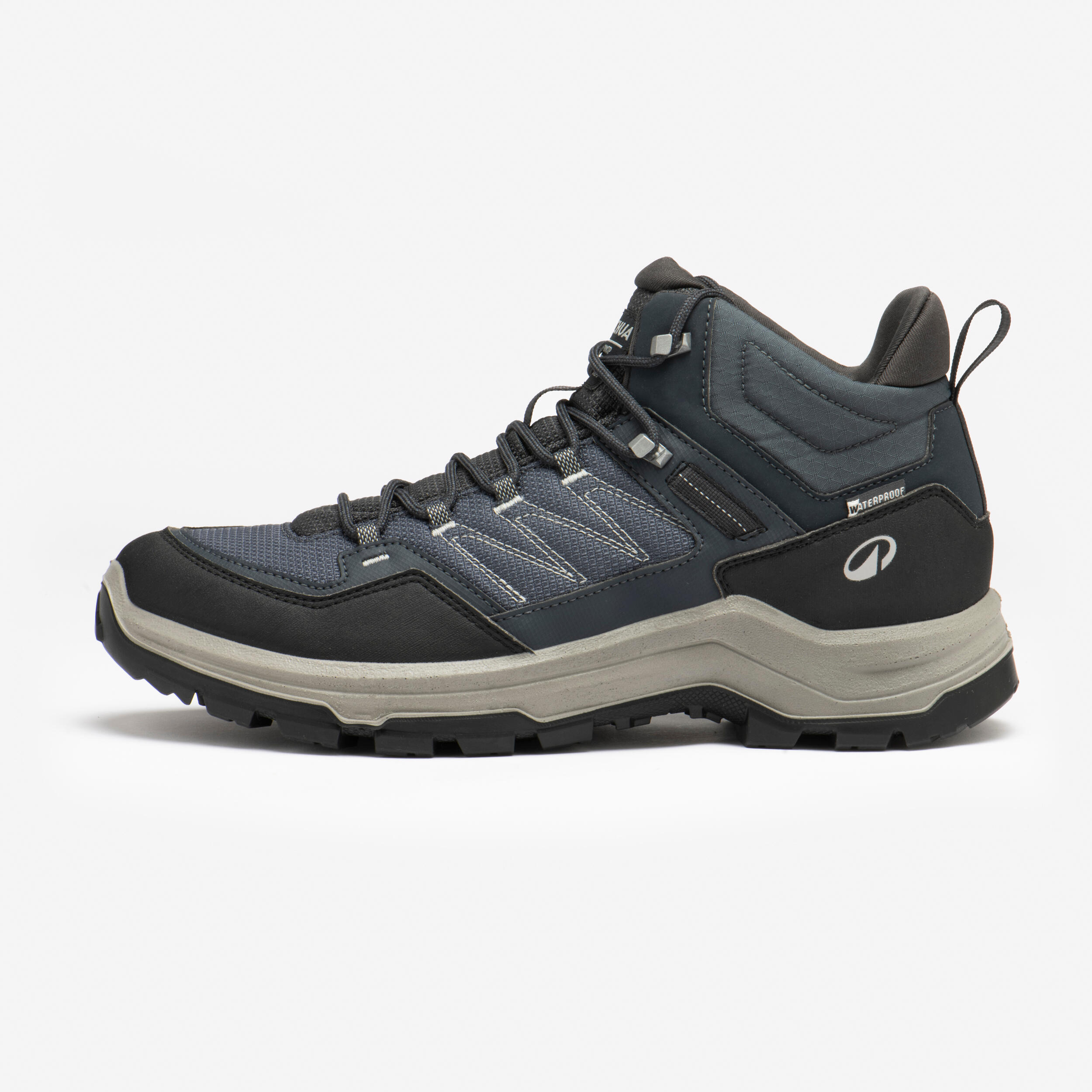 Wanderschuhe Herren hoch wasserdicht - MH100 grau