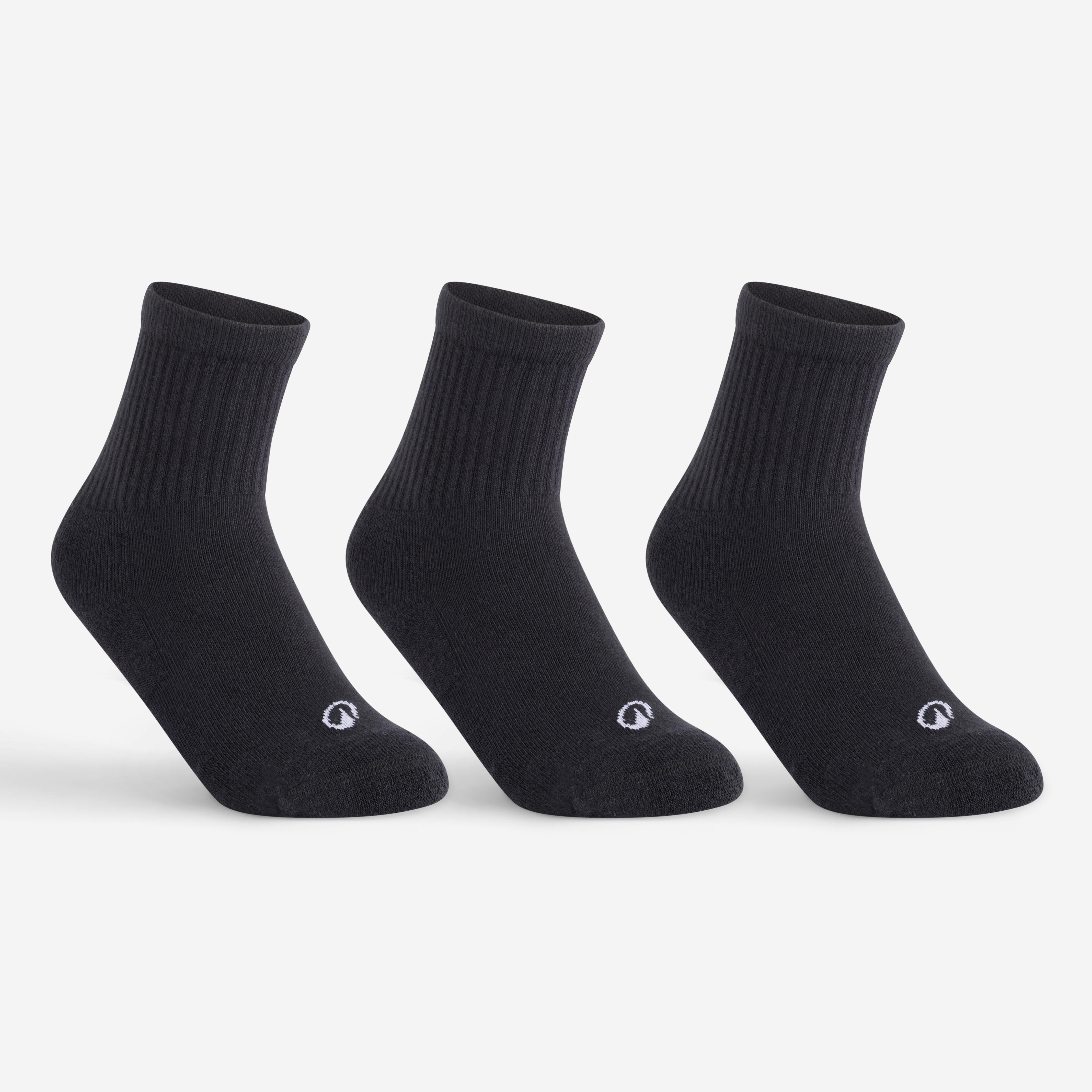 Kinder Tennissocken High 3er Pack - RS100 schwarz